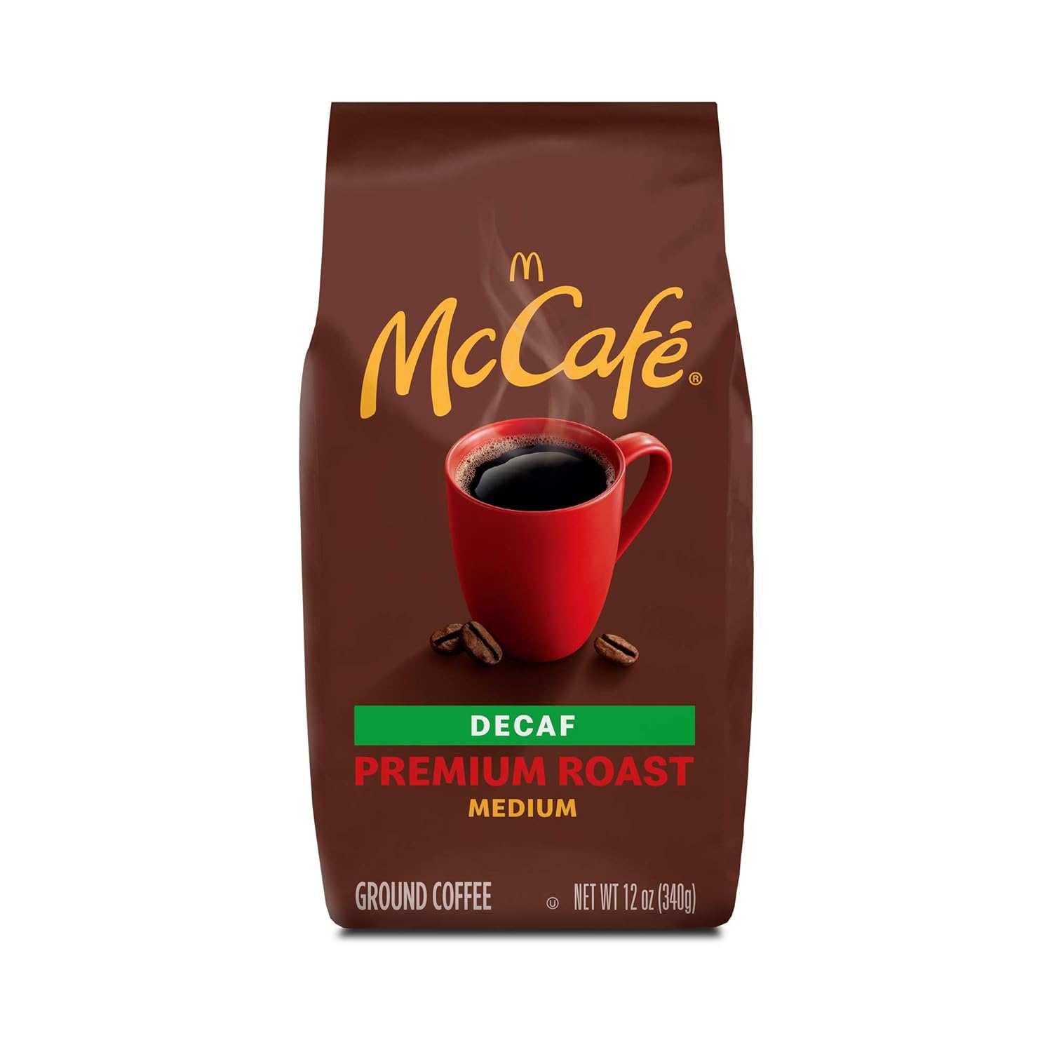 McCafe Premium Roast Decaf, Medium Roast Ground Coffee, 12 oz Bag