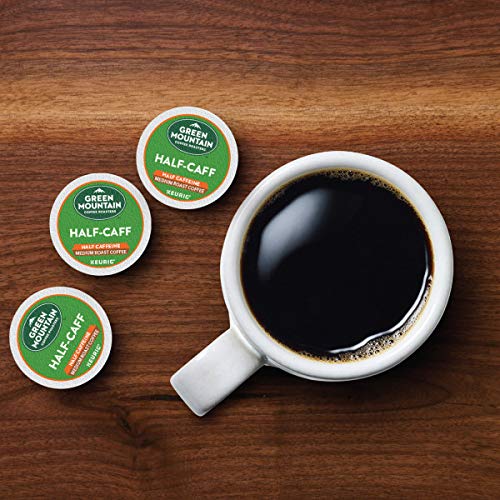 Green Mountain Coffee Roasters Half Caff Keurig Single-Serve K-Cup pods, Medium Roast Coffee, 72 Count