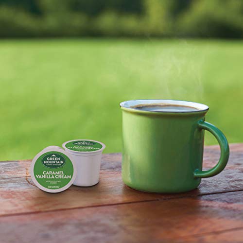 Green Mountain Coffee Roasters Caramel Vanilla Cream Keurig Single-Serve K-Cup pods, Light Roast Coffee, 72 Count