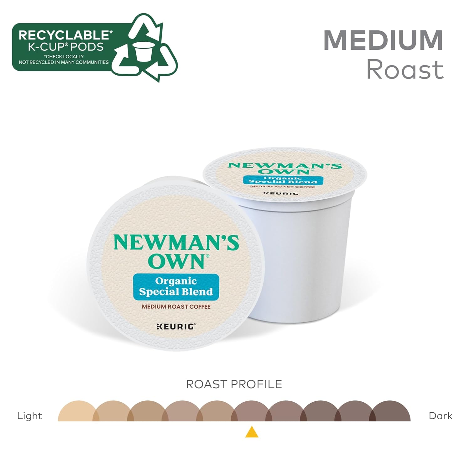 Newman's Own Organics Special Blend Keurig Single-Serve K-Cup Pods, Medium Roast Coffee, 96 Count