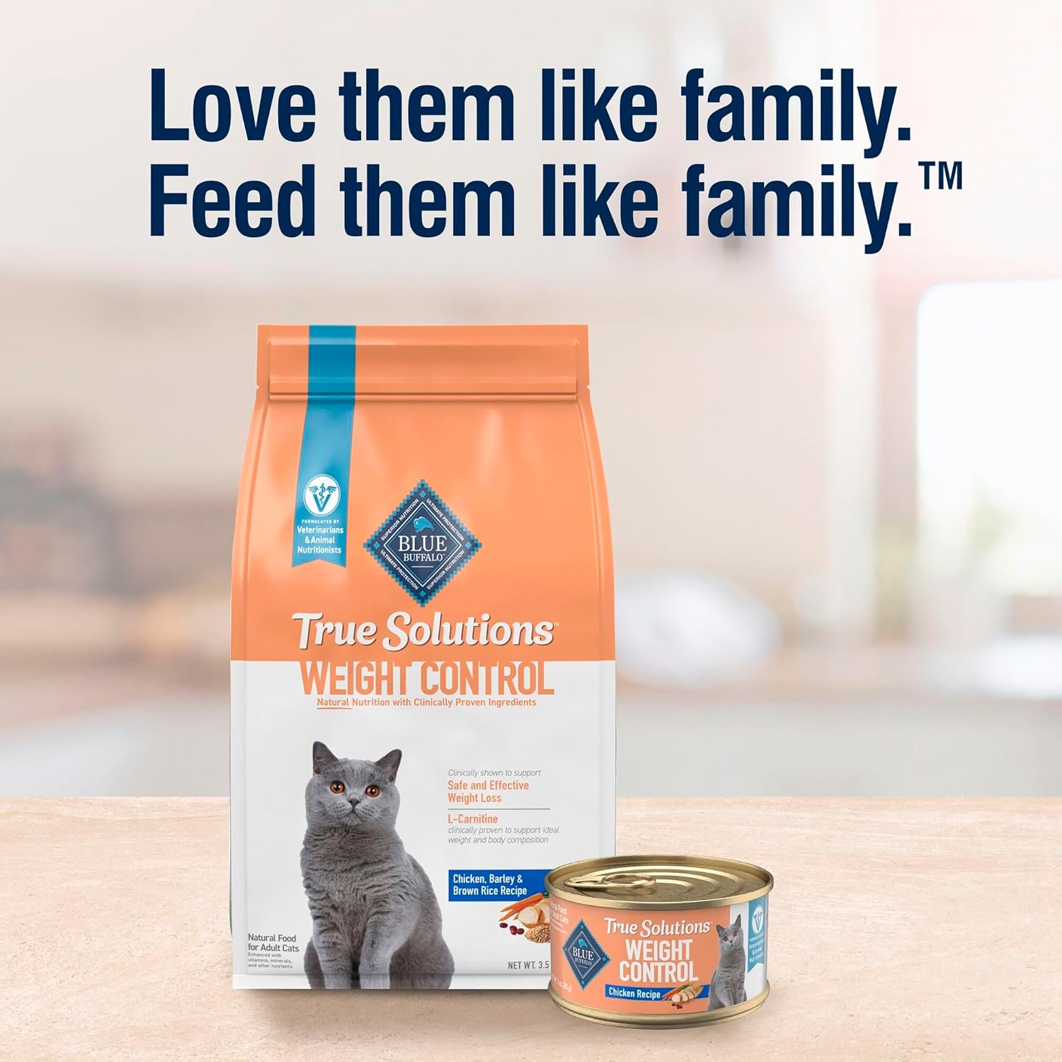 Blue Buffalo True Solutions Weight Control Wet Cat Food for Adult Cats, Made with Natural Ingredients, Chicken, 3-oz. Cans (24 Count)