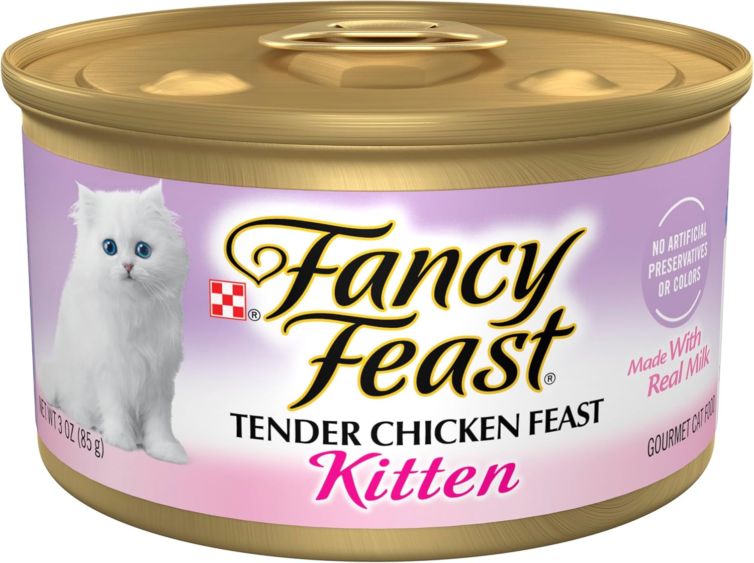 Purina Fancy Feast Kitten Tender Chicken Feast Wet Kitten Food Pate - (Pack of 24) 3 oz. Cans