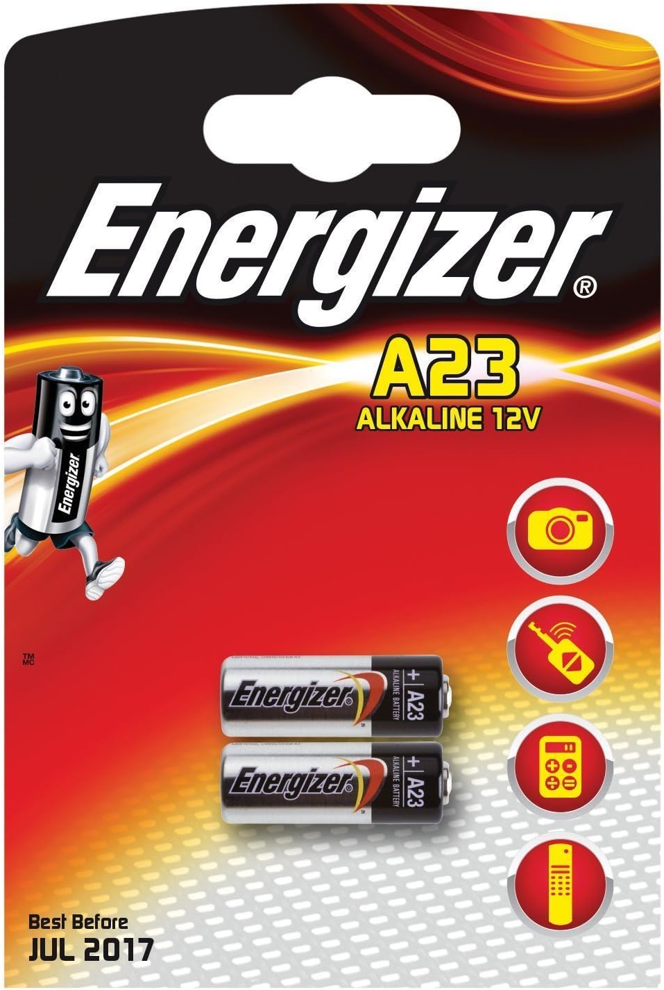 Energizer A23 Batteries, A23 Battery Alkaline, 2 Count