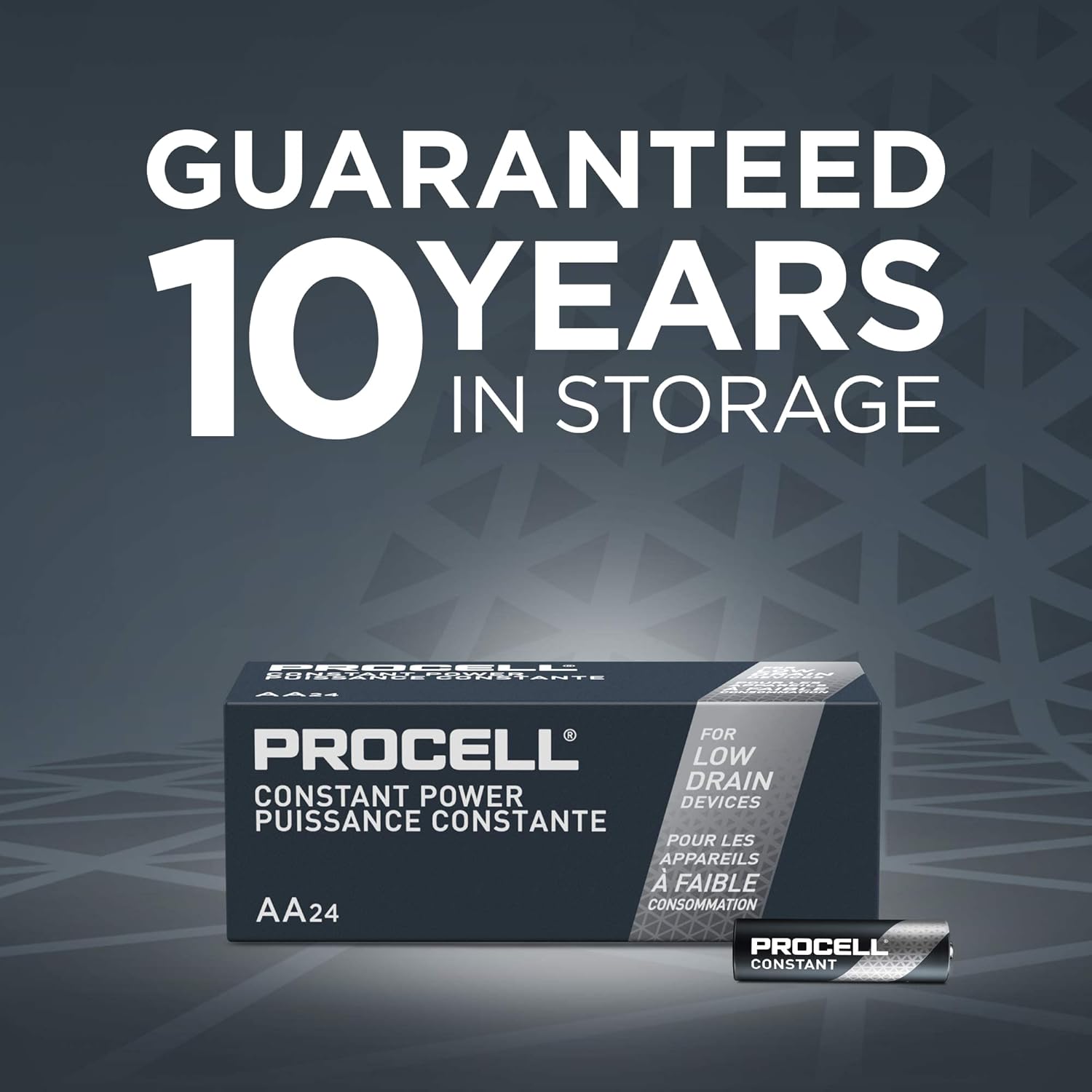 PROCELL Constant AA Long-Lasting Alkaline Batteries (144 Pack) 10-Year Shelf Life, Bulk Value Pack for Consistent Moderate Drain Professional Devices
