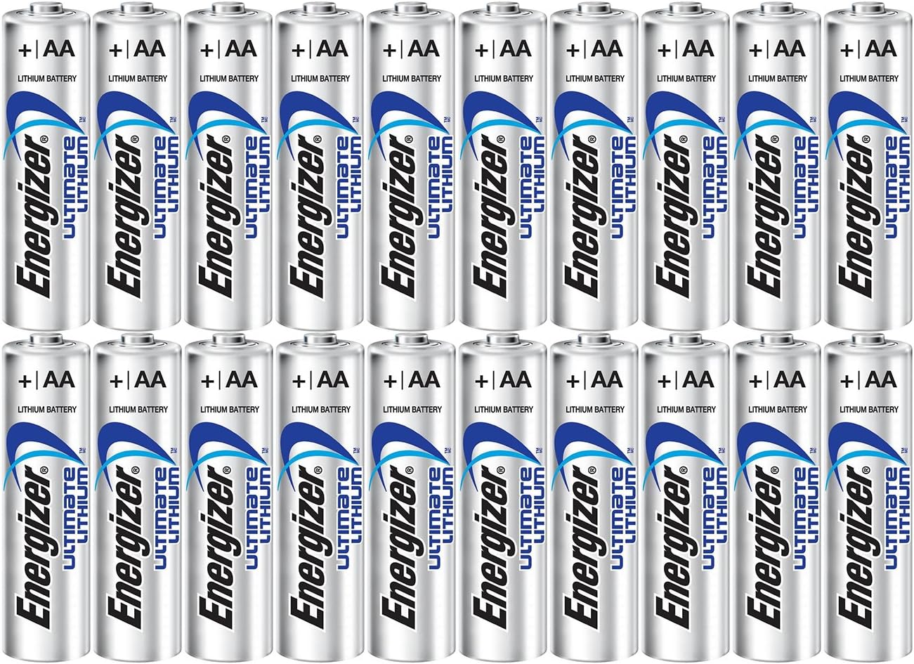 Energizer Ultimate Lithium AA Size Batteries - 20 Pack (5-4packs)