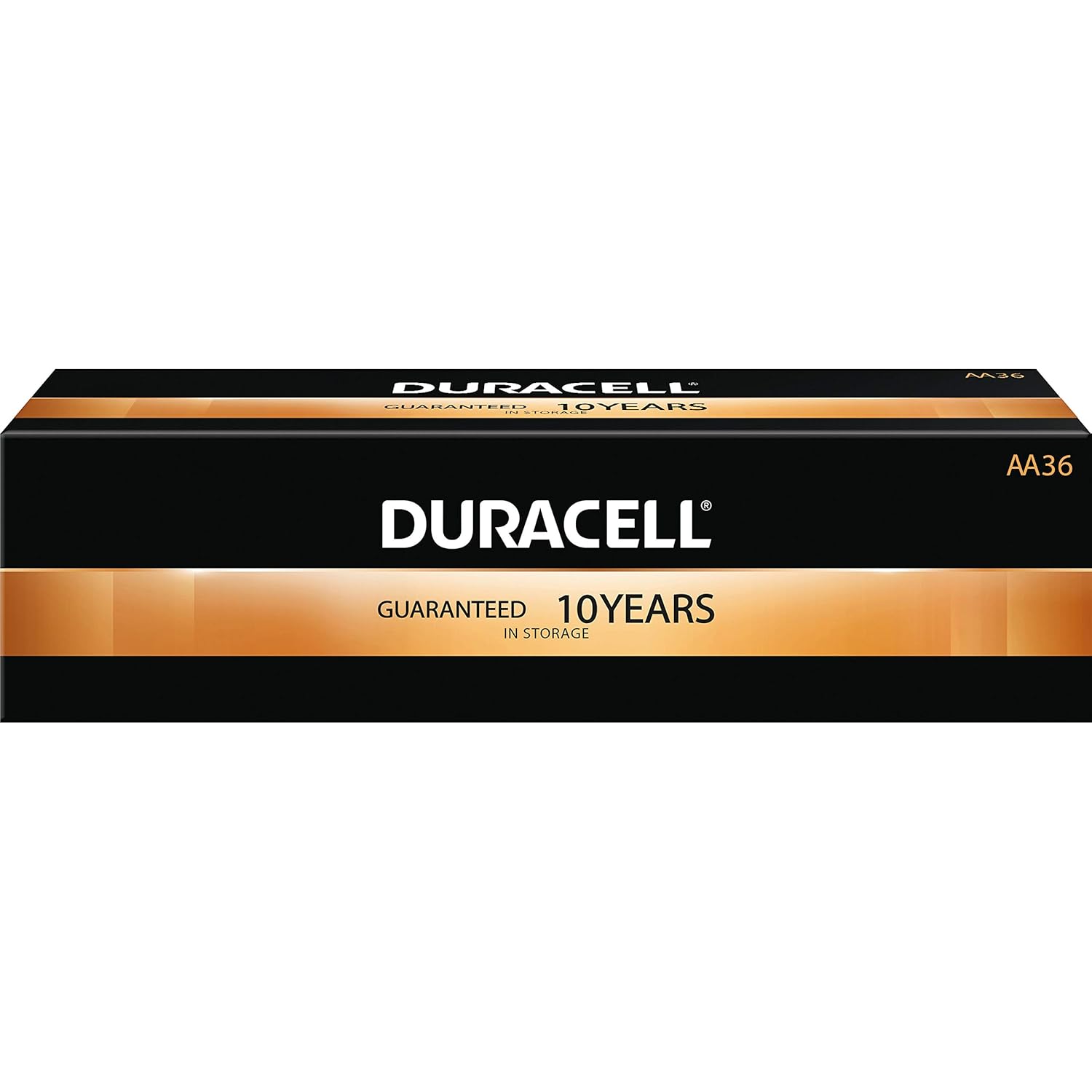 Duracell MN15P36 Standard Battery, AA, Alkaline, PK36 Lighting, 36 Count (Pack of 1), Black