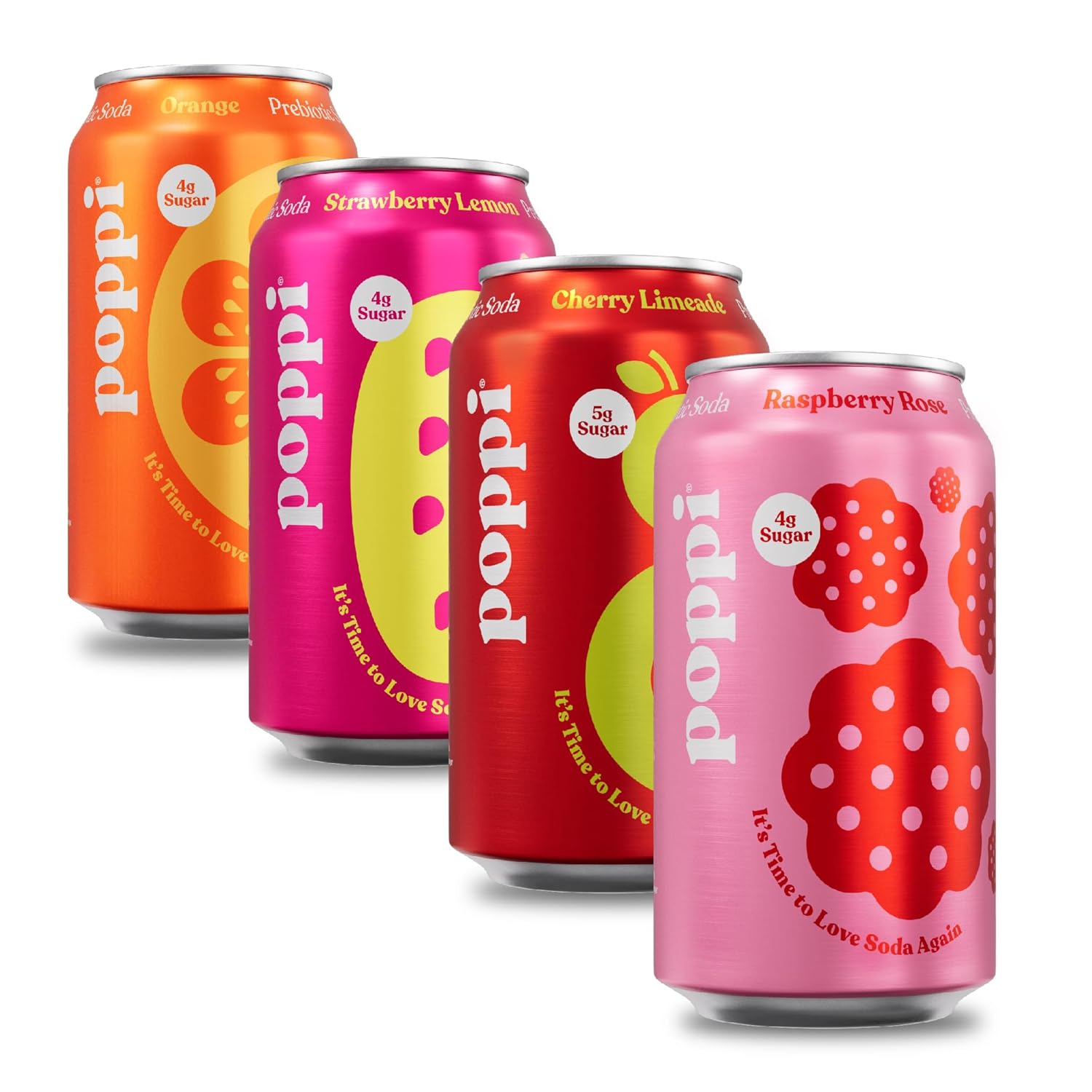 Poppi Sparkling Prebiotic Soda Beverage with Apple Cider Vinegar, Seltzer Water and Fruit Juice, Short List Variety Pack, 12 oz, Pack of 12, Packaging May Vary