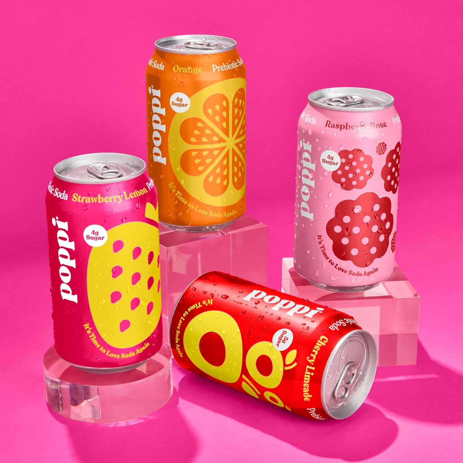 Poppi Sparkling Prebiotic Soda Beverage with Apple Cider Vinegar, Seltzer Water and Fruit Juice, Short List Variety Pack, 12 oz, Pack of 12, Packaging May Vary