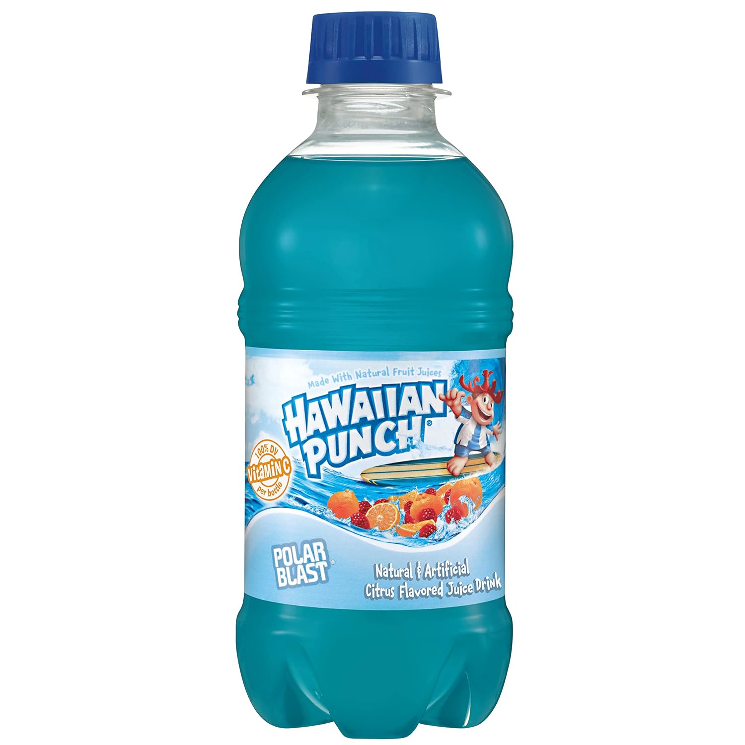Hawaiian Punch Polar Blast Fruit Juice Drink, 10 Fl Oz Bottles, 24 Count (4 Packs Of 6), Ready-to-drink, On-the-go, Caffeine-free, Carbonation-free, Gluten-free, Excellent Source Of Vitamin C