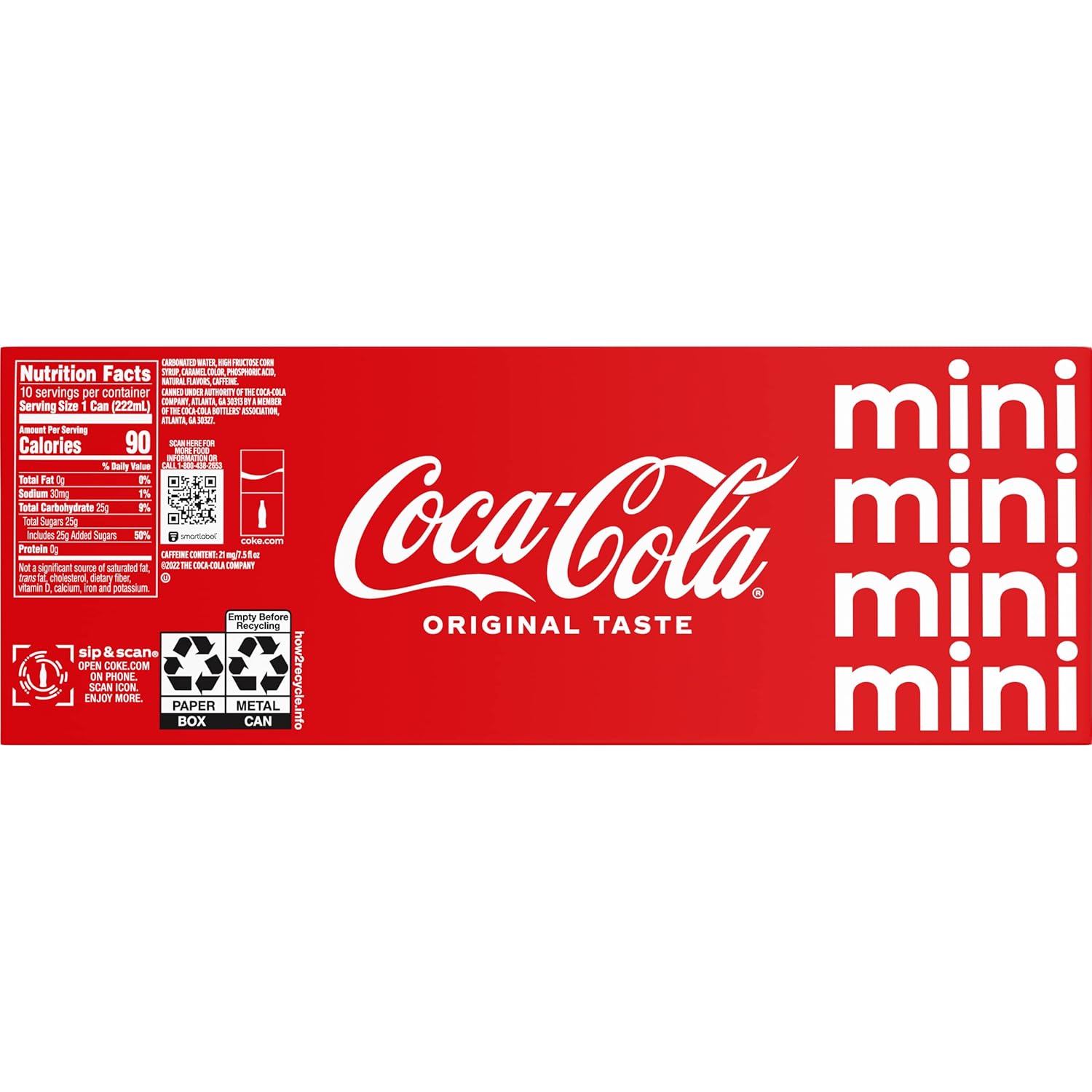 Coke Mini-Can 7.5oz, 10 pack