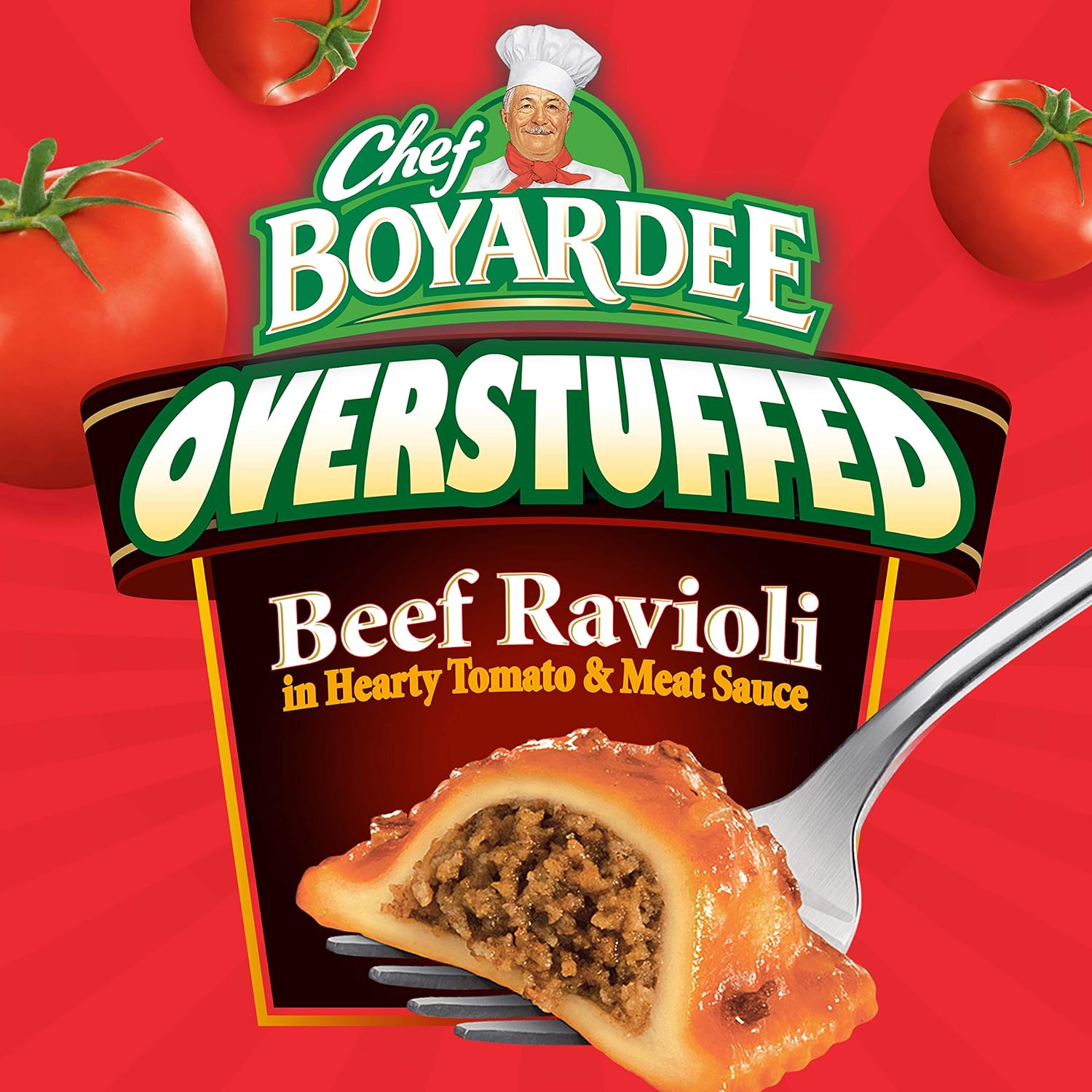 Chef Boyardee Overstuffed Beef Ravioli, 15 oz, 12 Pack