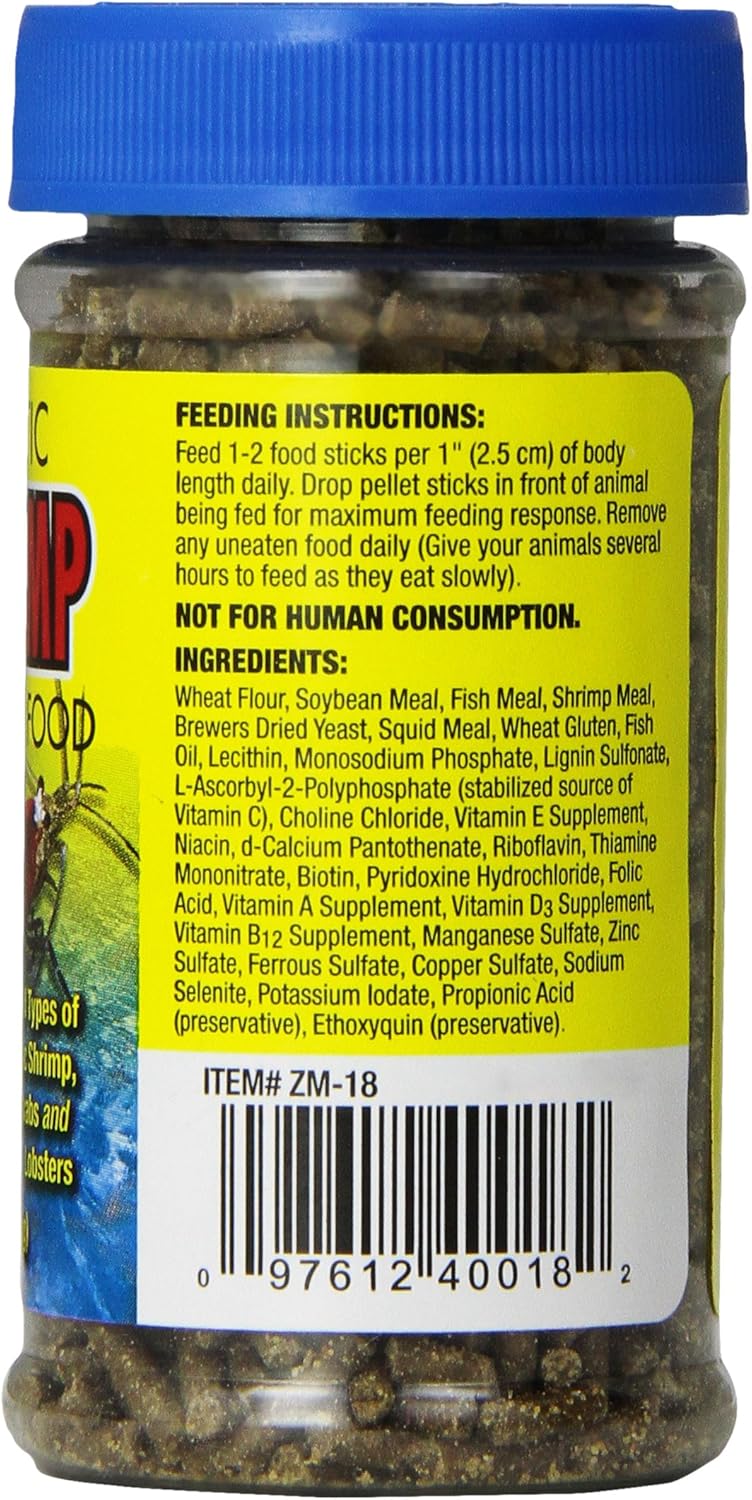 Zoo Med Laboratories SZMZM18 Aquatic Shrimp Crab Lobster Food, 2.5-Ounce