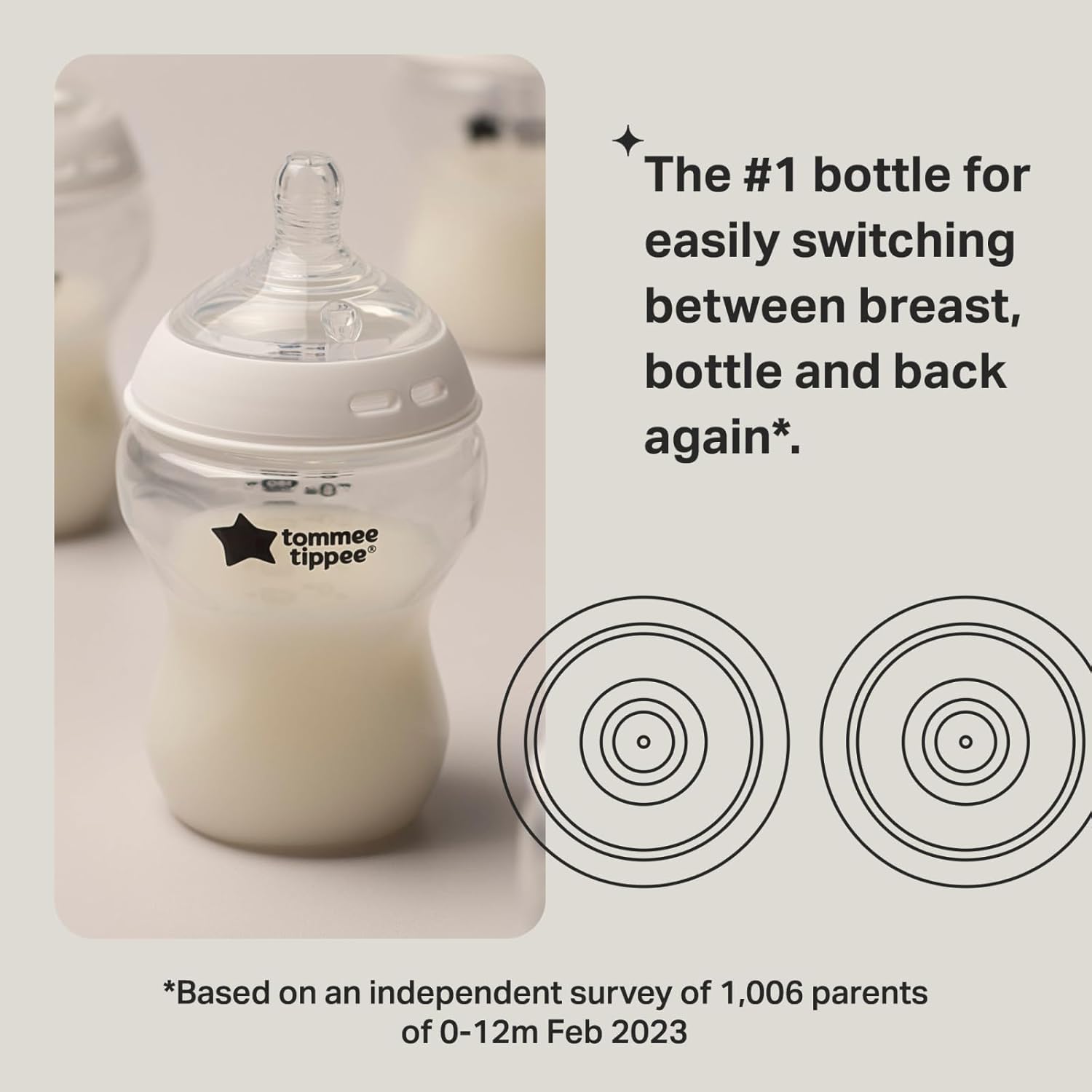 Tommee Tippee Natural Start Anti-Colic BPA Free Baby Bottles, 9oz, Slow-Flow Breast-Like Nipple for a Natural Latch, Designed for Seamless Transitions Between Bottle and Breast, Pack of 4