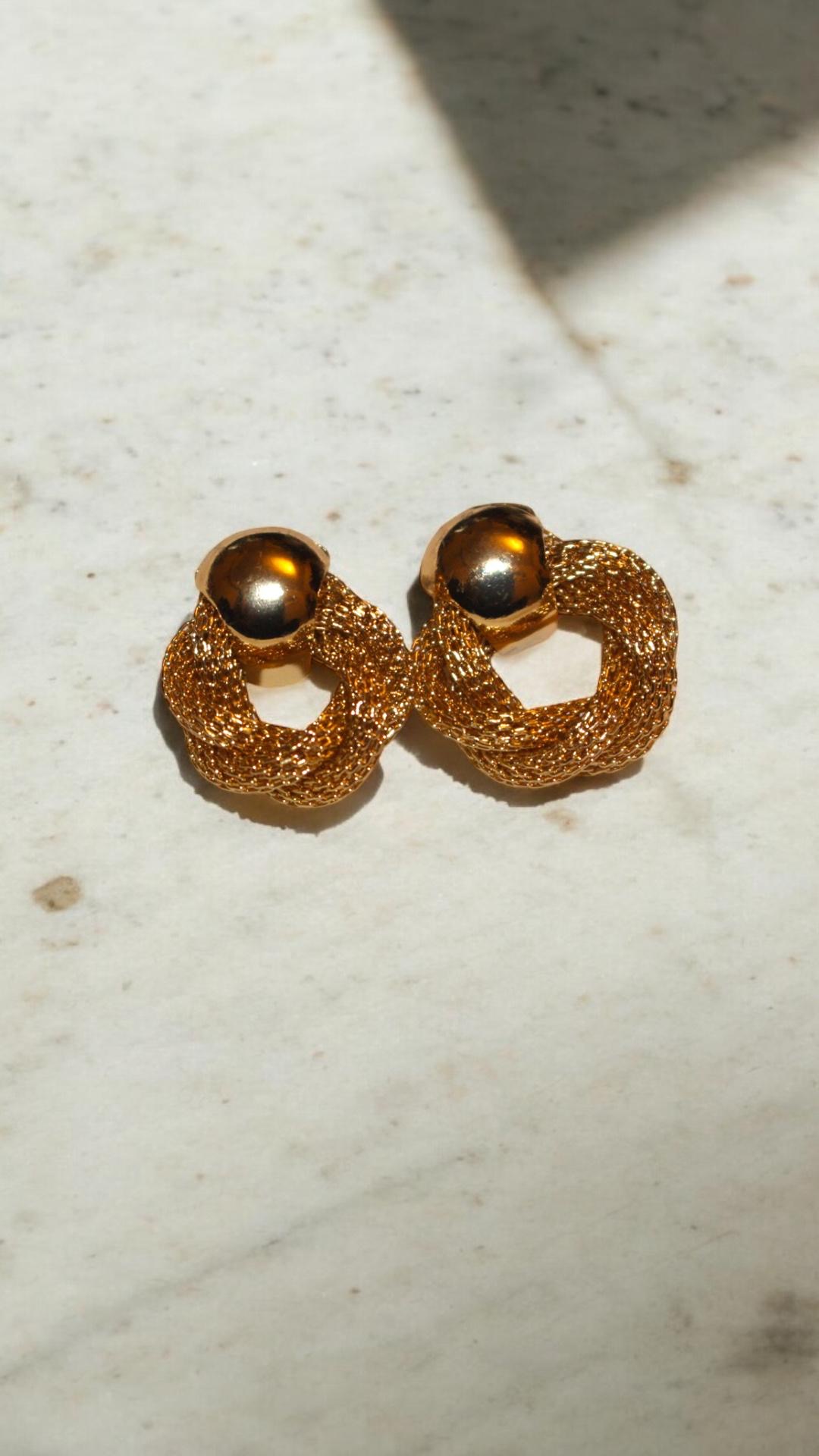 Golden 'Twist' Earrings