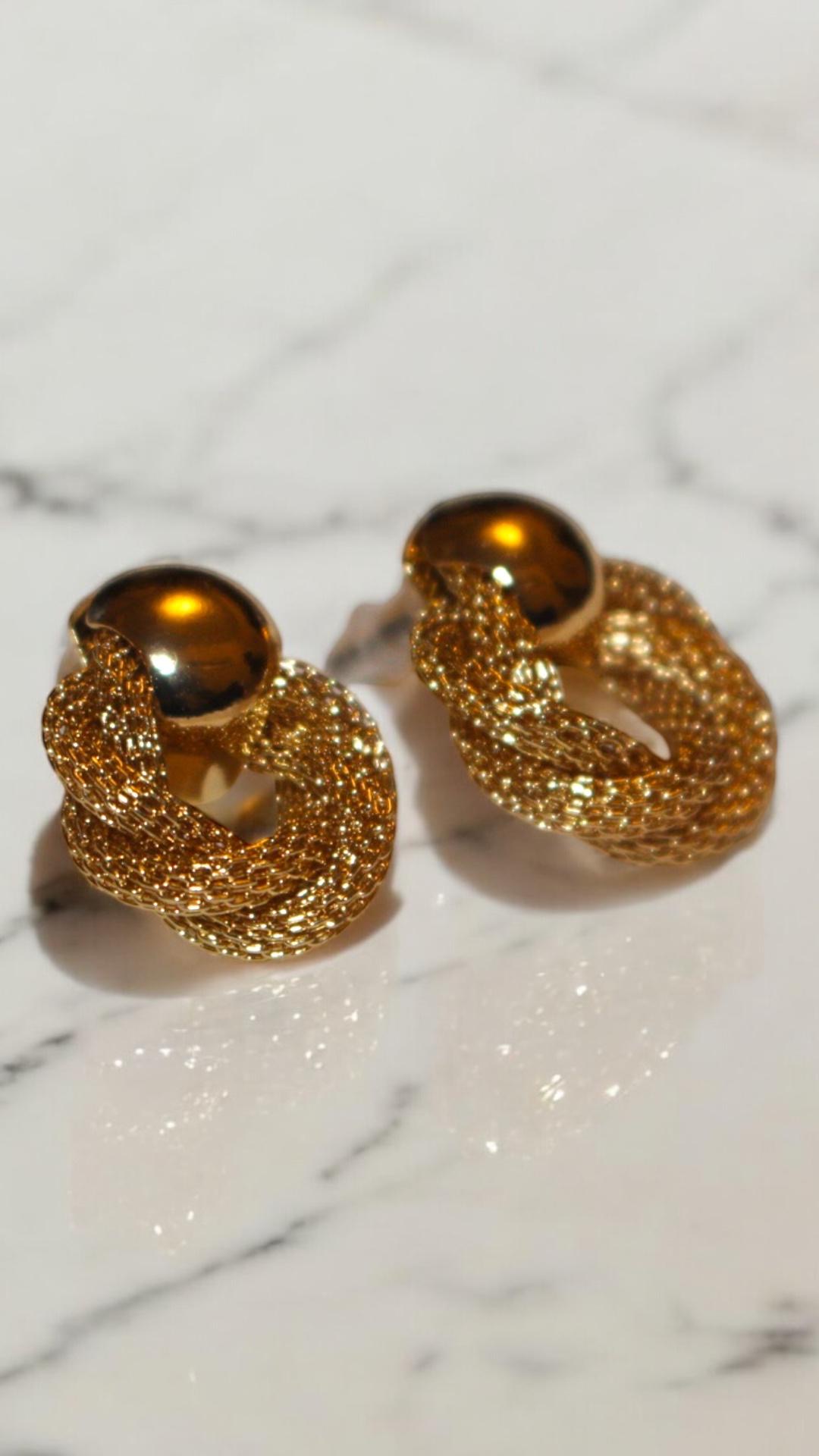 Golden 'Twist' Earrings