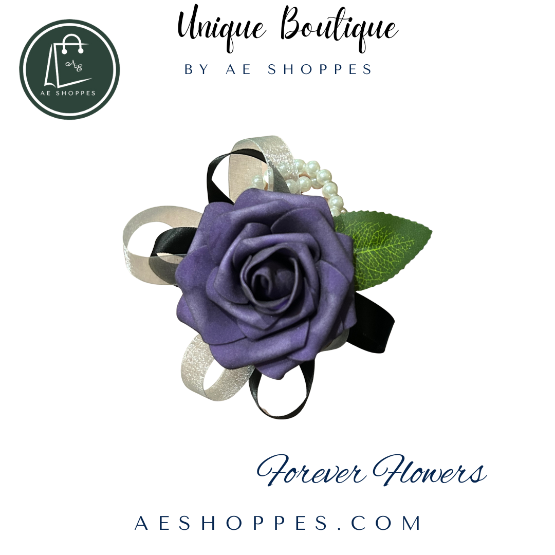 Dark Purple Rose Corsage