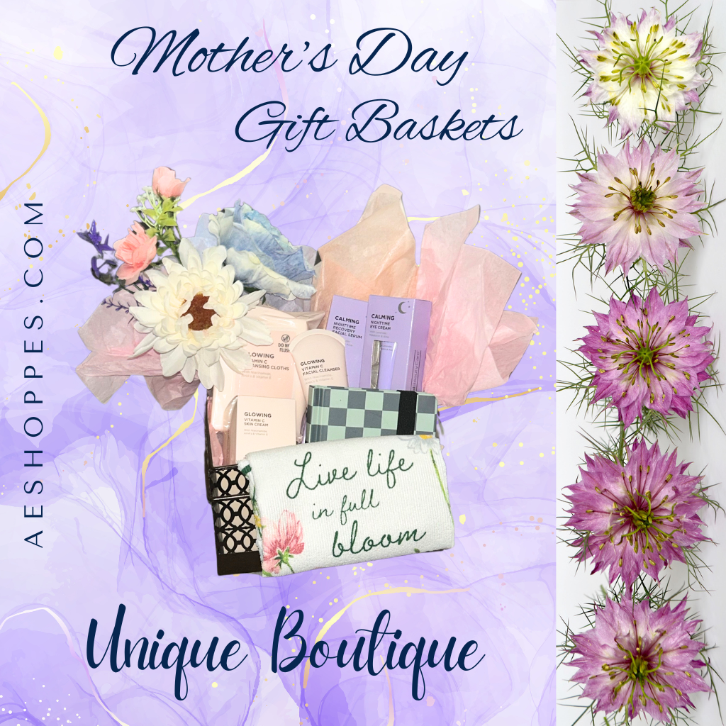 Gift Basket with Floral Arrangement