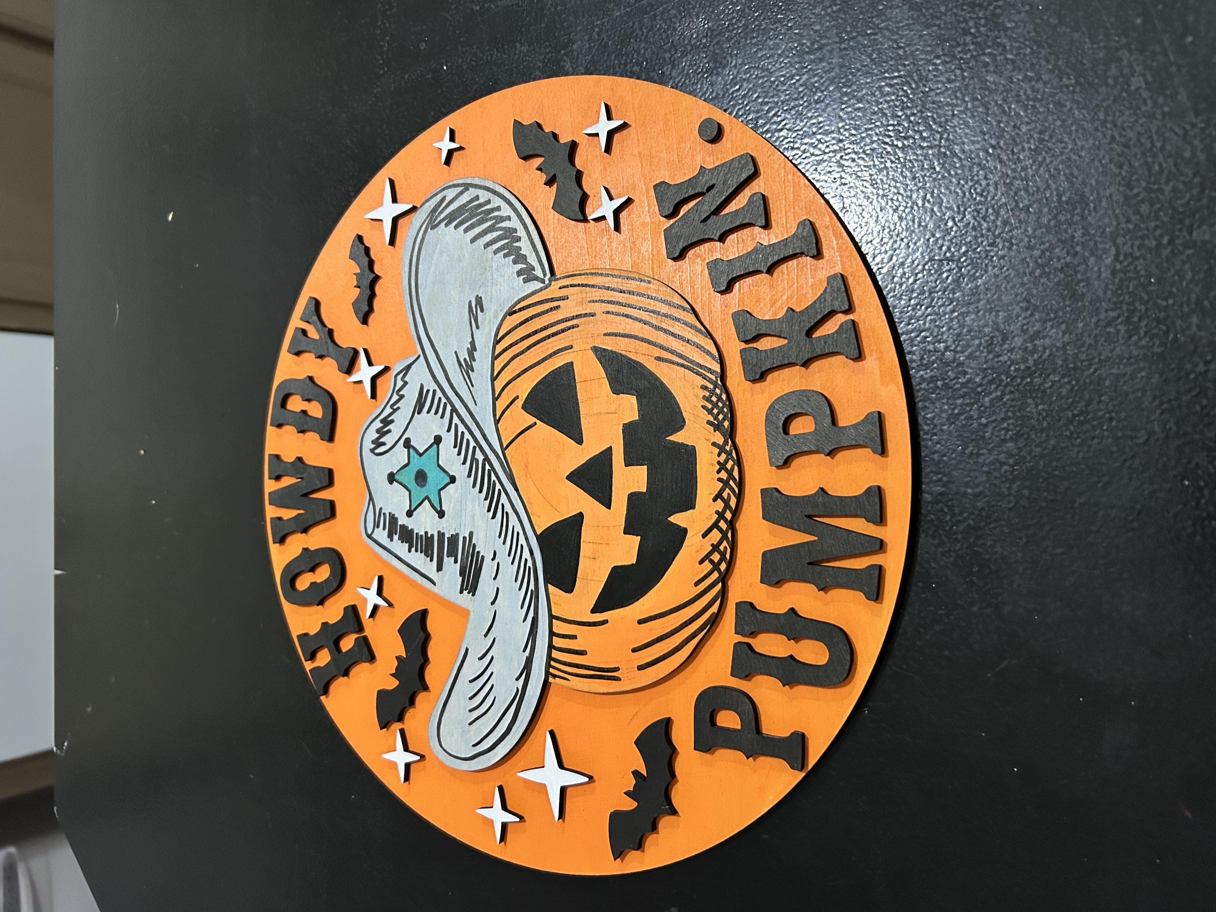 Howdy Pumpkin Wall Sign
