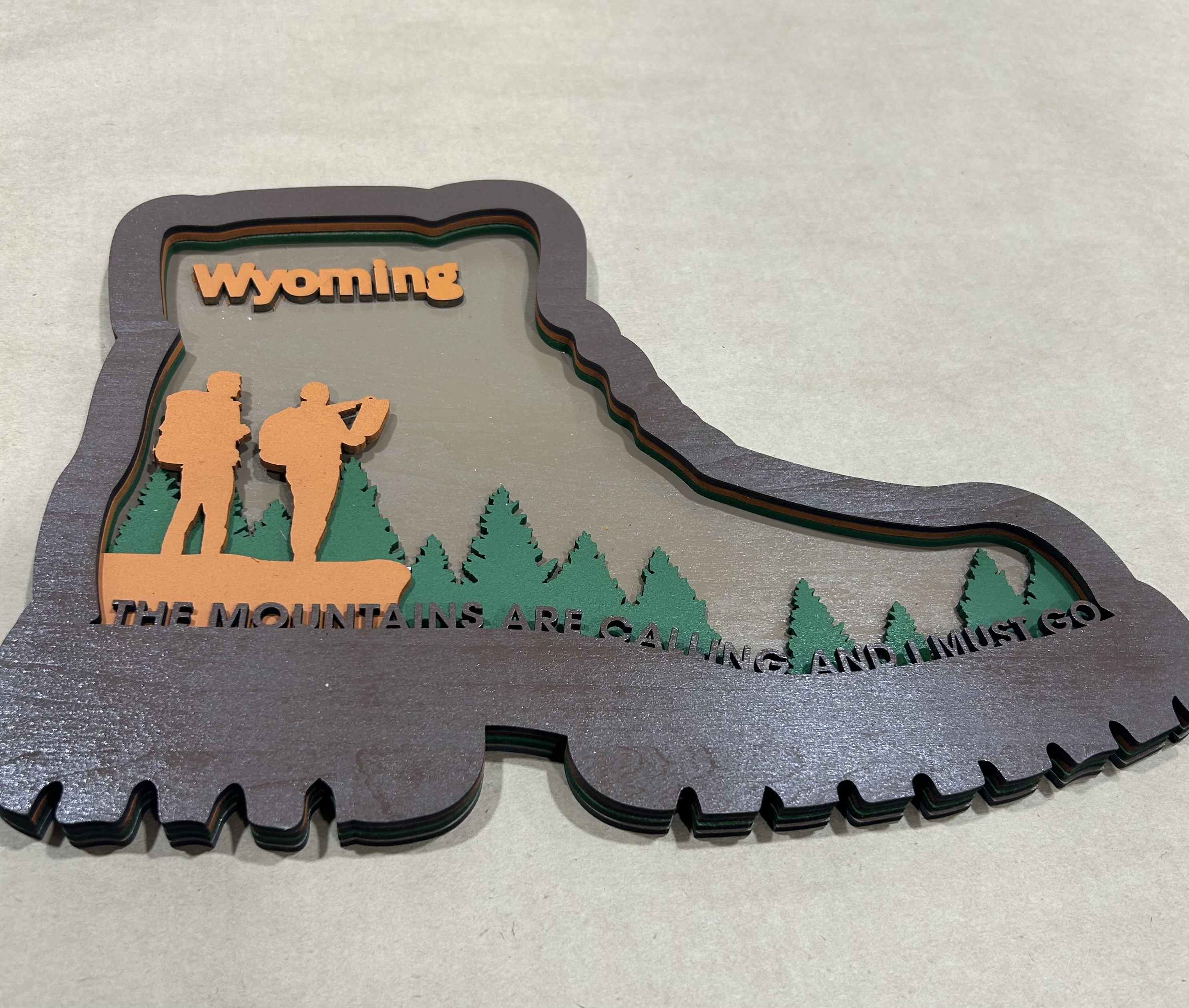 Hiking Boot Wall Art with Your State
