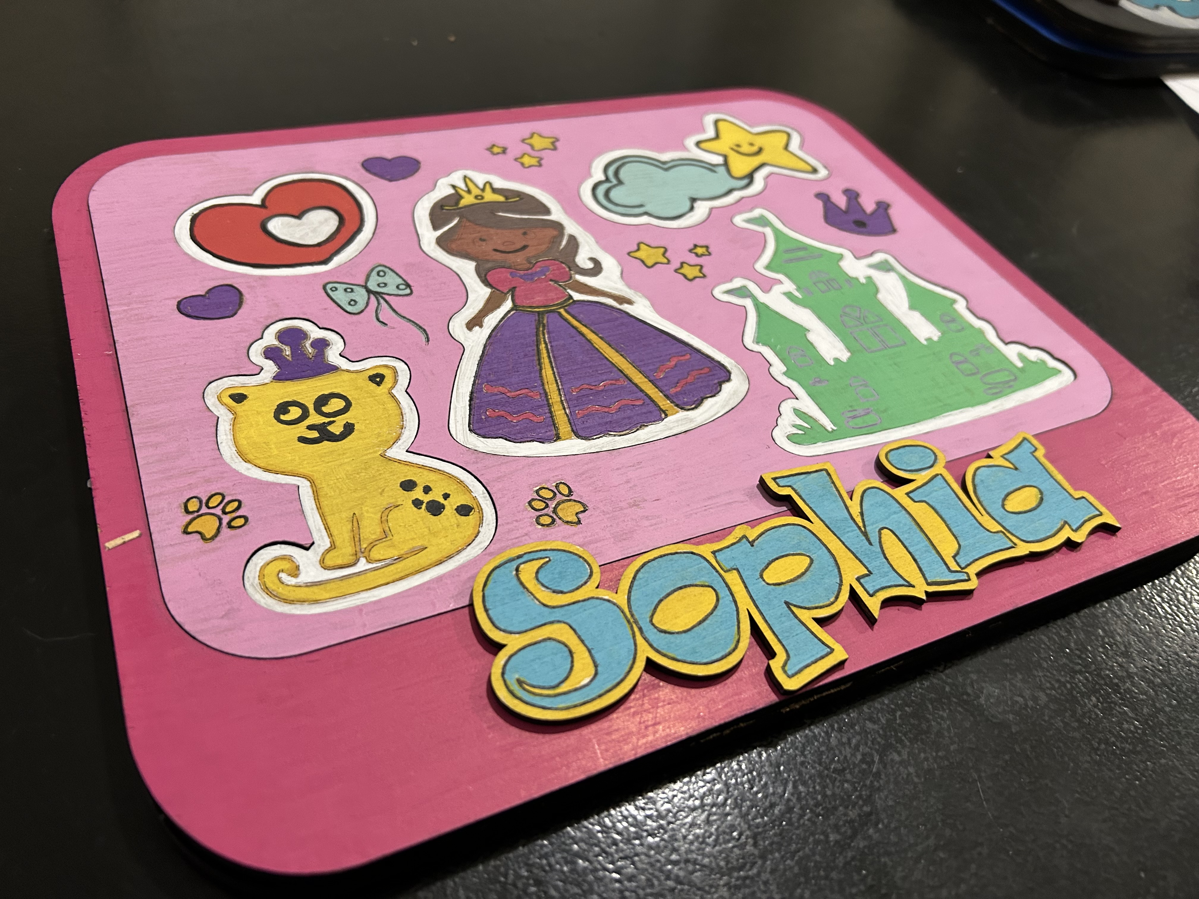Large Personalized Princess Themed Name Puzzle 