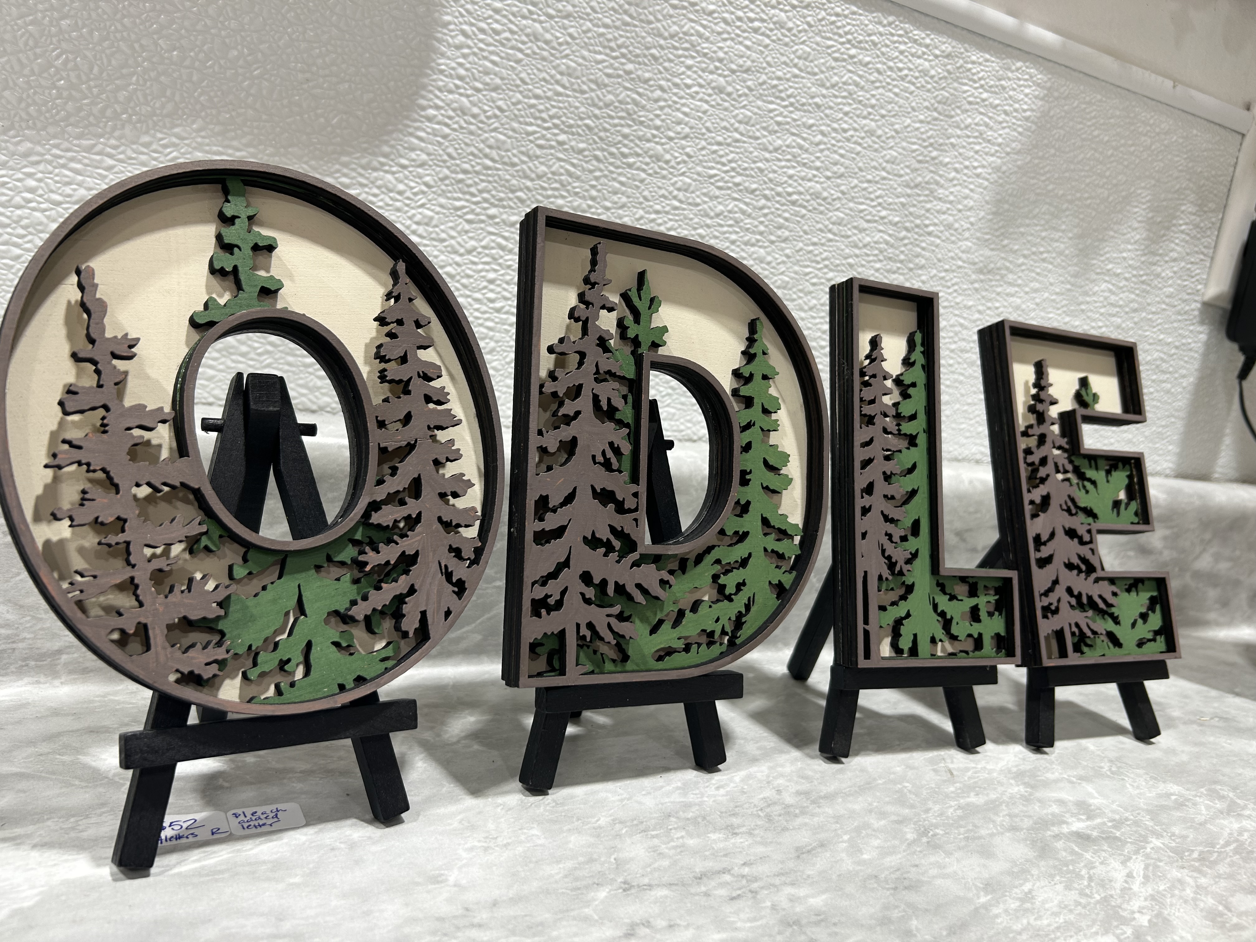 Forest Letter Art - Medium Size Font