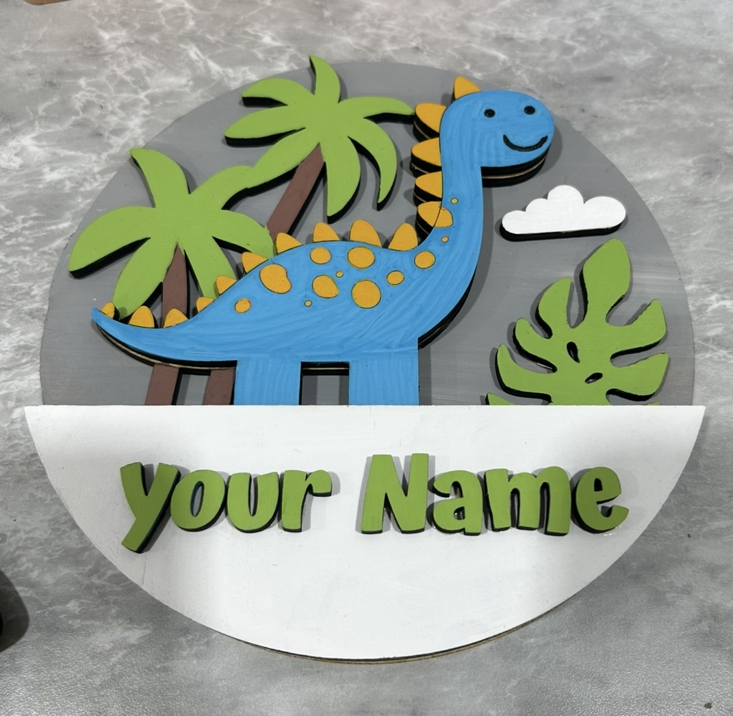 Personalized Dinosaur Name Plaque