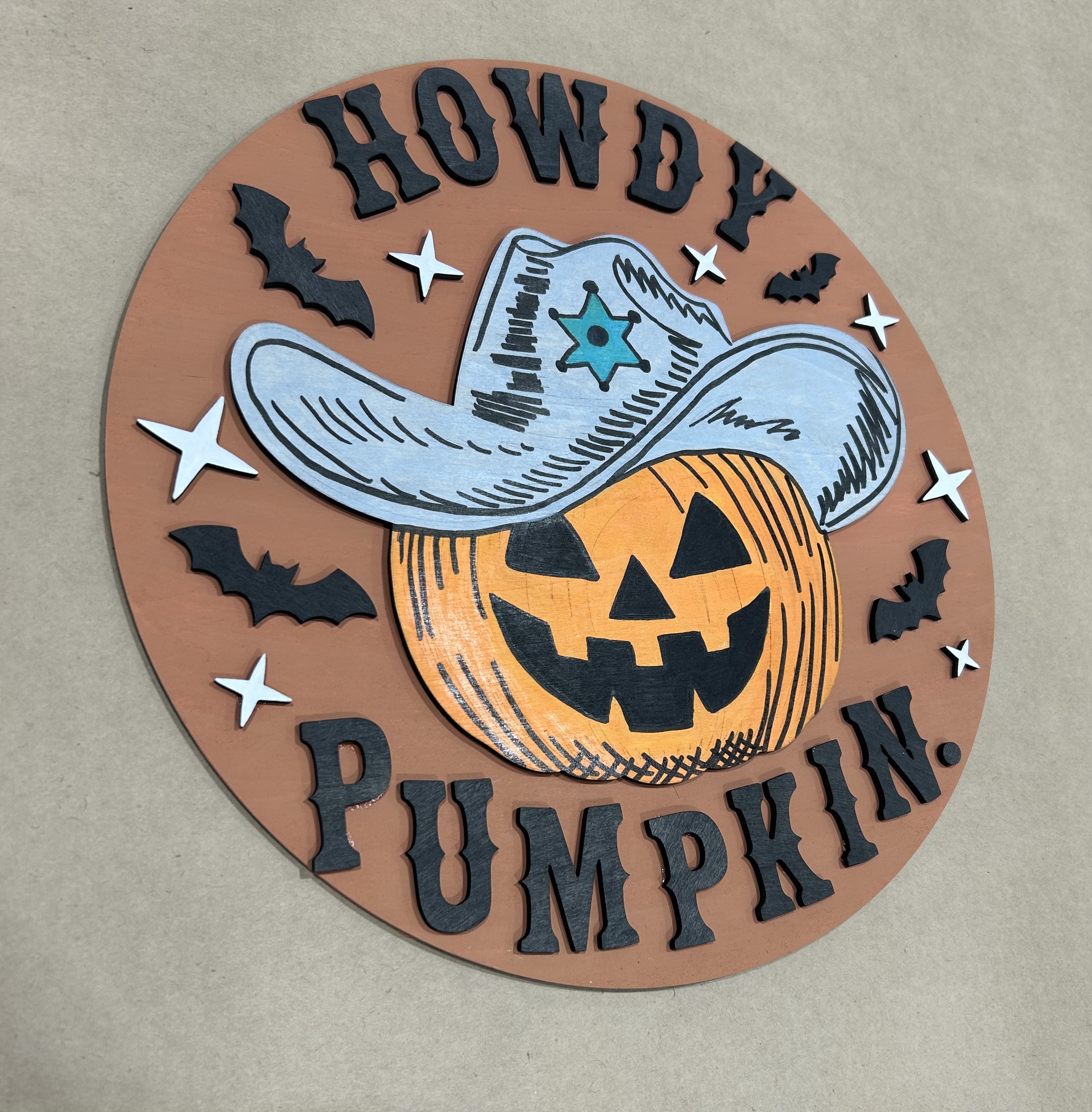 Howdy Pumpkin Wall Sign
