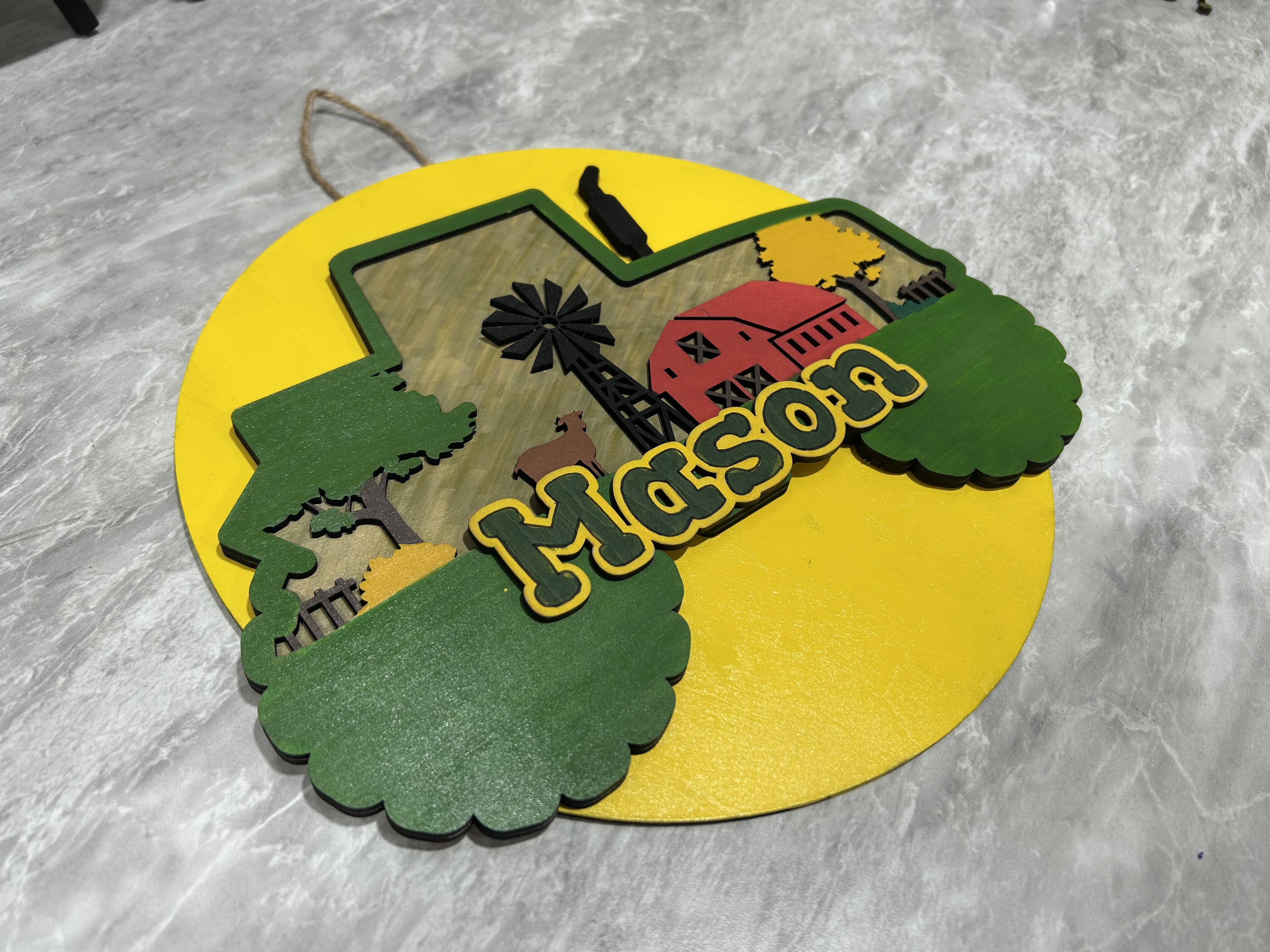 Personalized Tractor Wall Sign