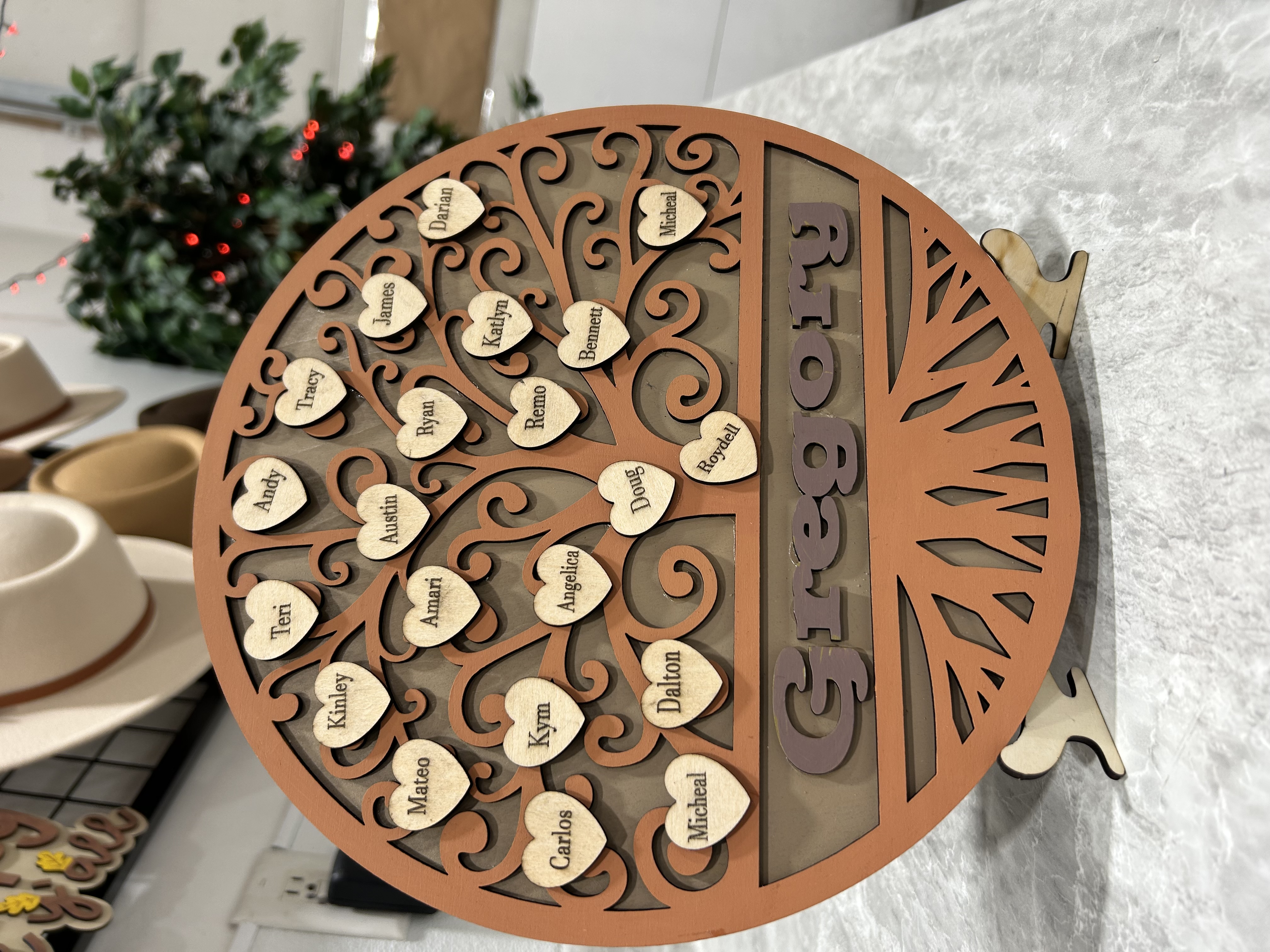 Personalized Wooden Family Tree Plaque