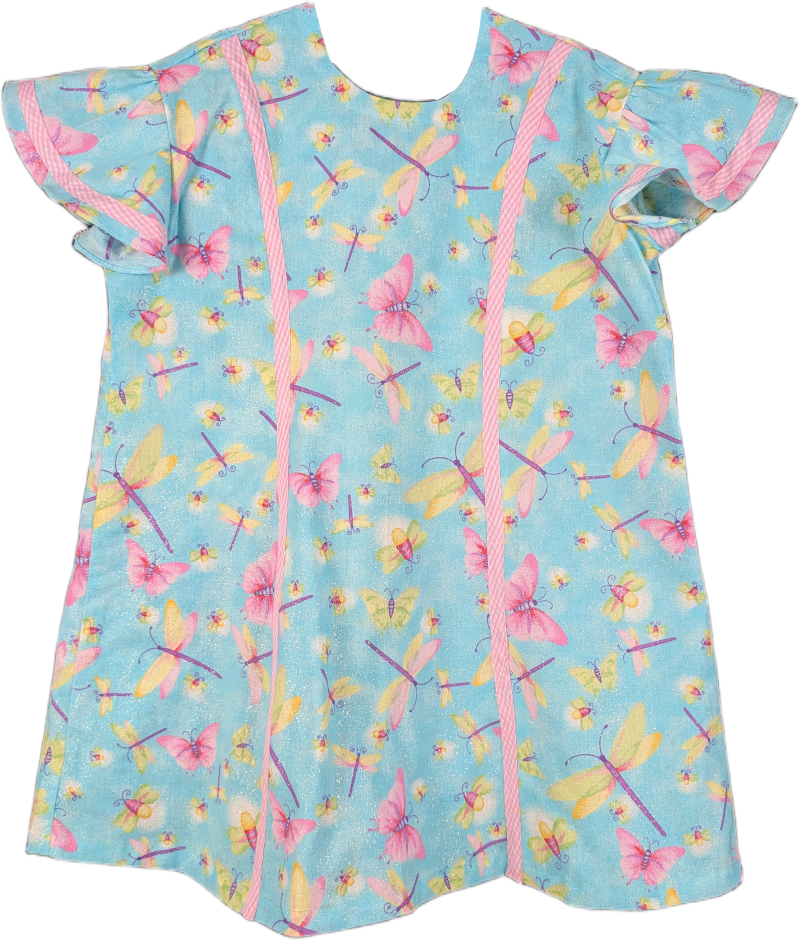 Girls' butterfly and dragonfly dress