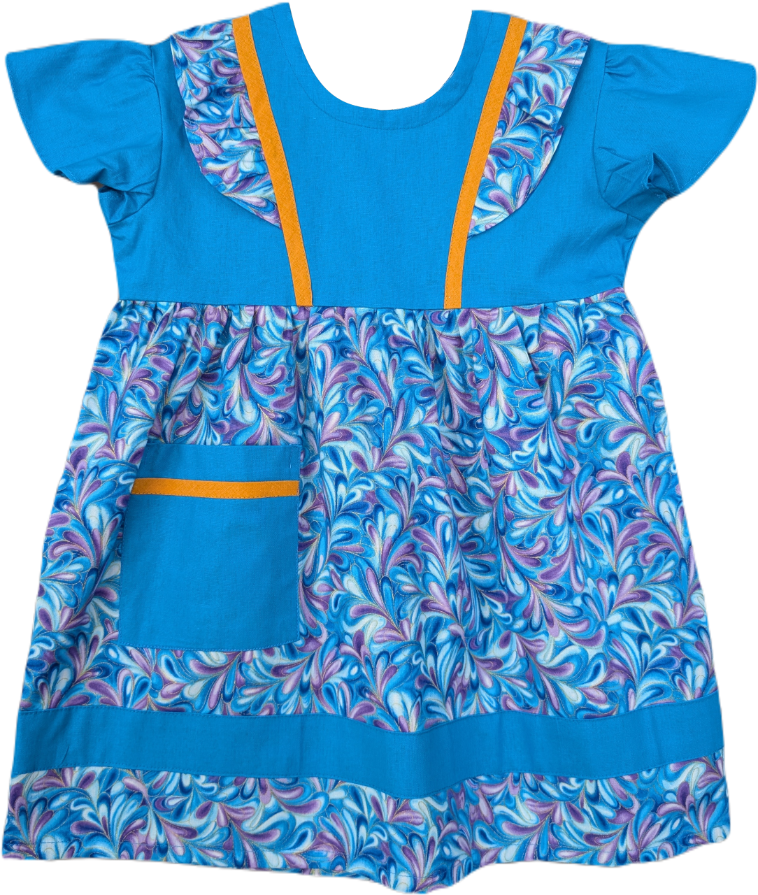 Children's Blue Floral Dress