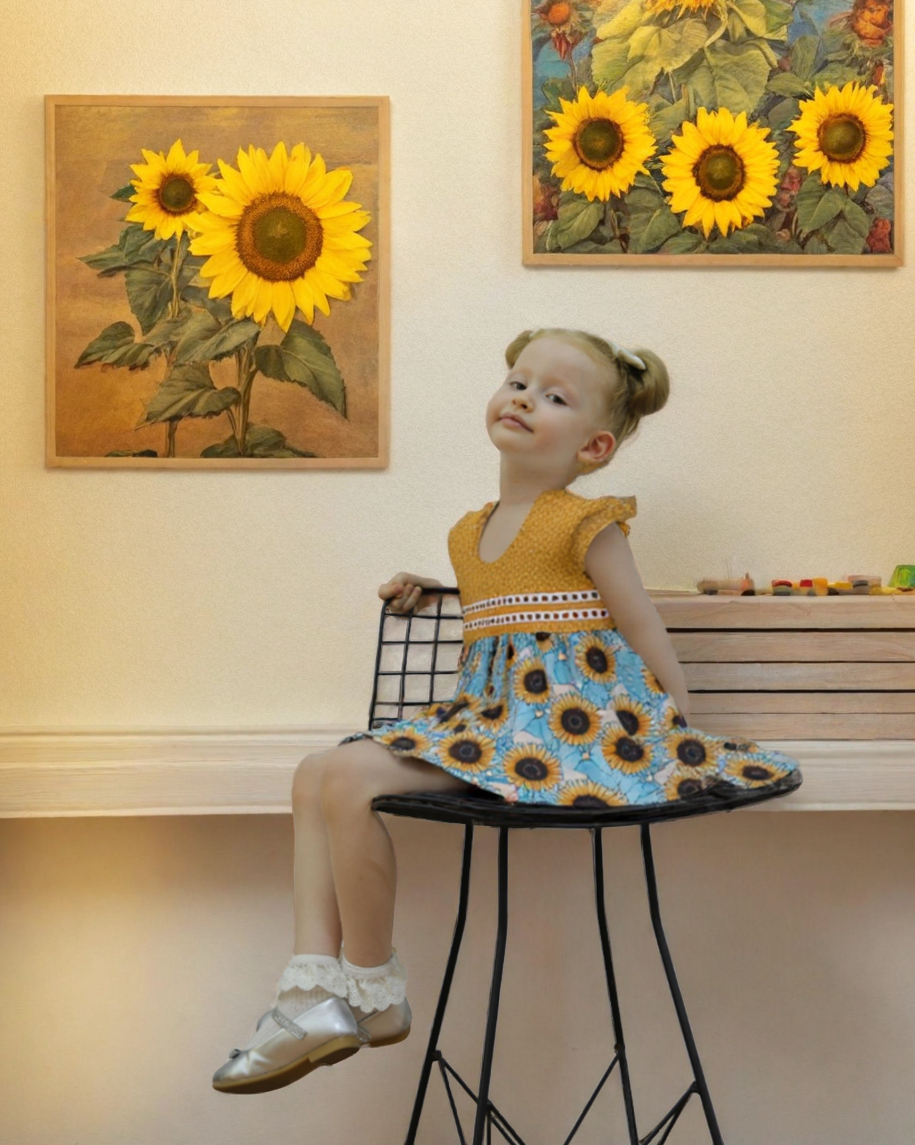 Girls' Sunflower Dress