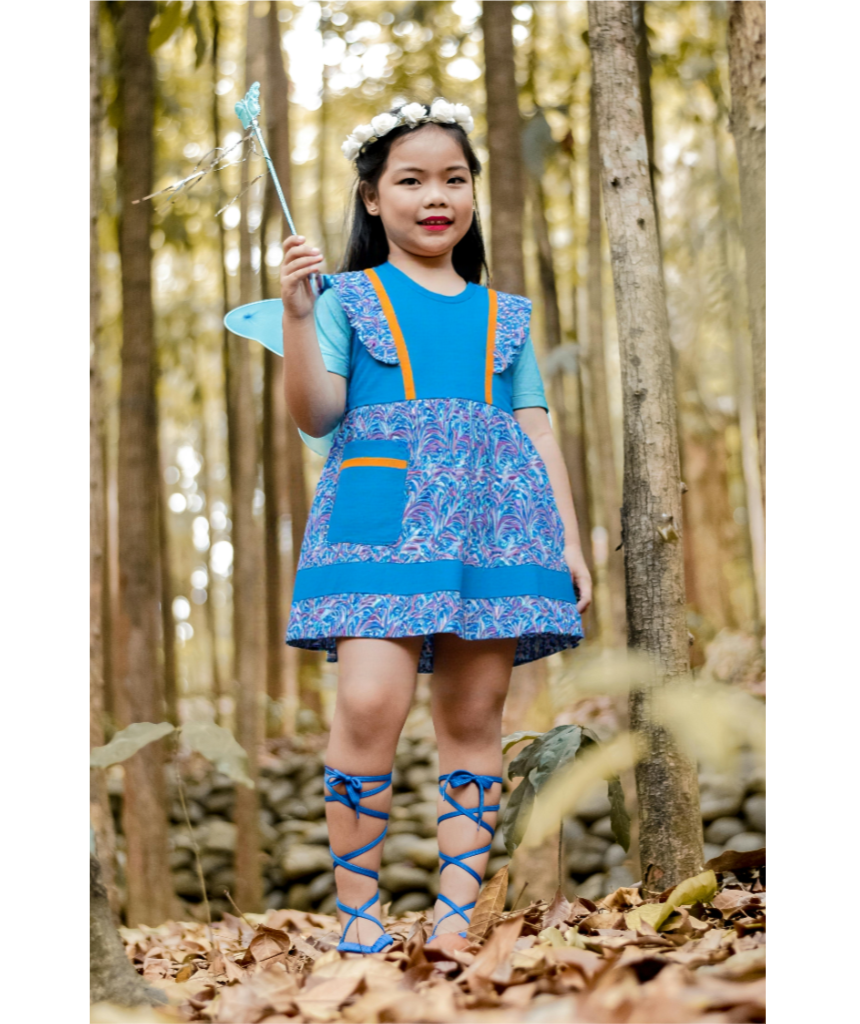 Children's Blue Floral Dress