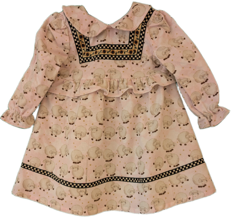 Girls' Sheep Print Dress