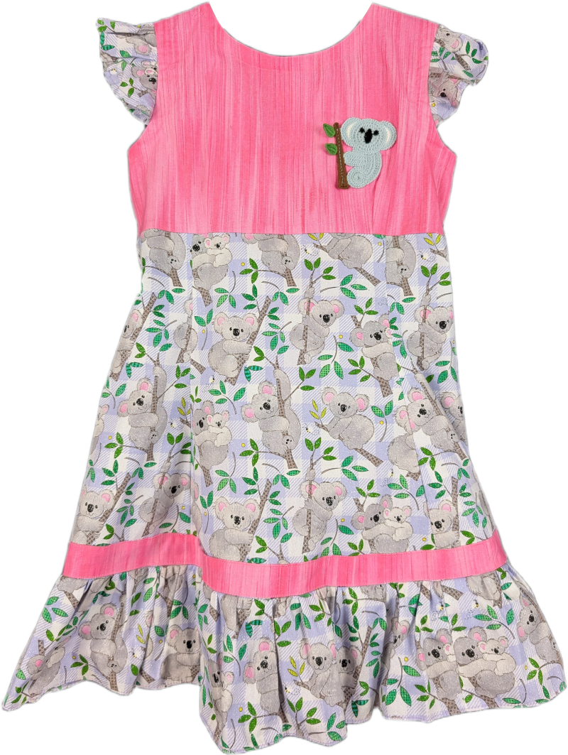 Koala Print Kids Dress