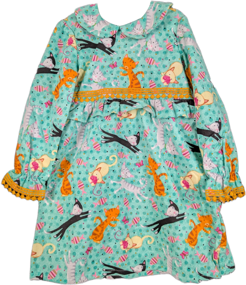 Children's Cat Print Dress