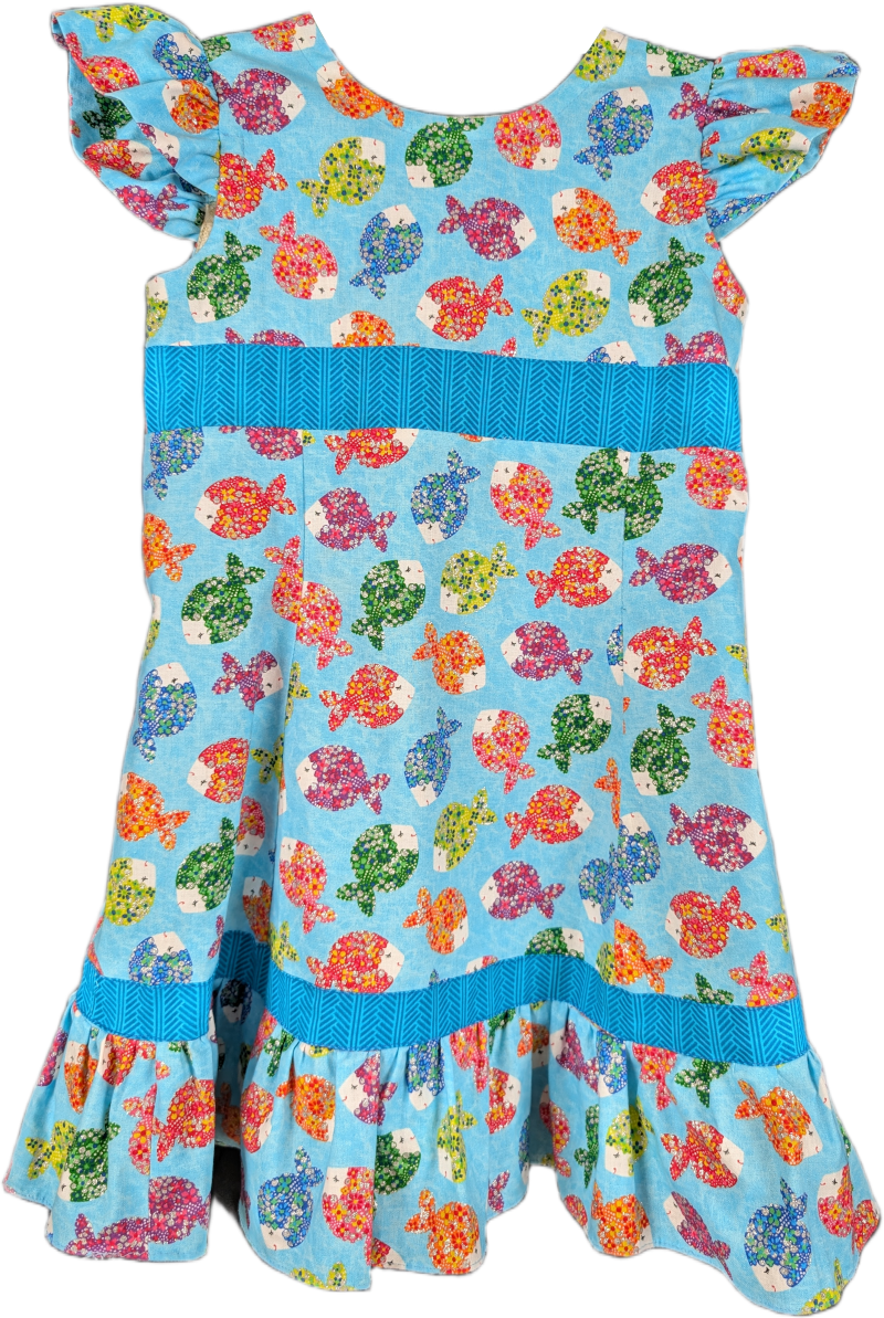 Colorful Floral Print Girls Dress