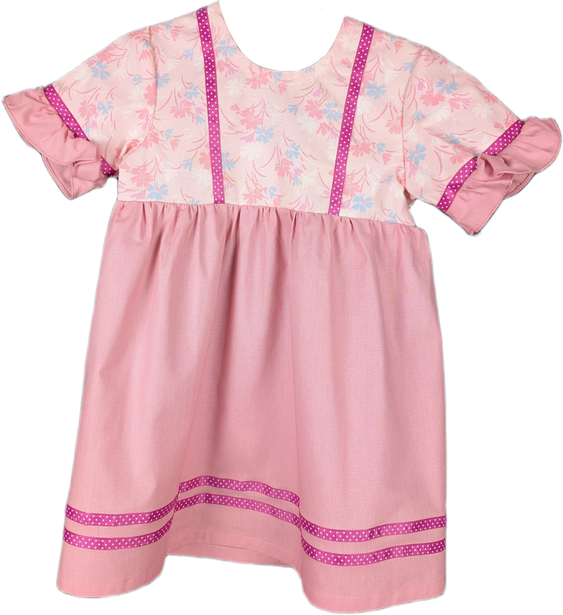 Pink Floral Girls' Dress