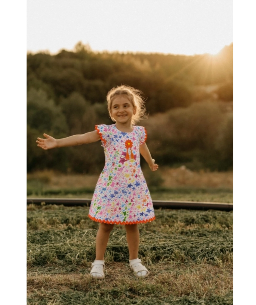 Colorful Star Print Girls Dress