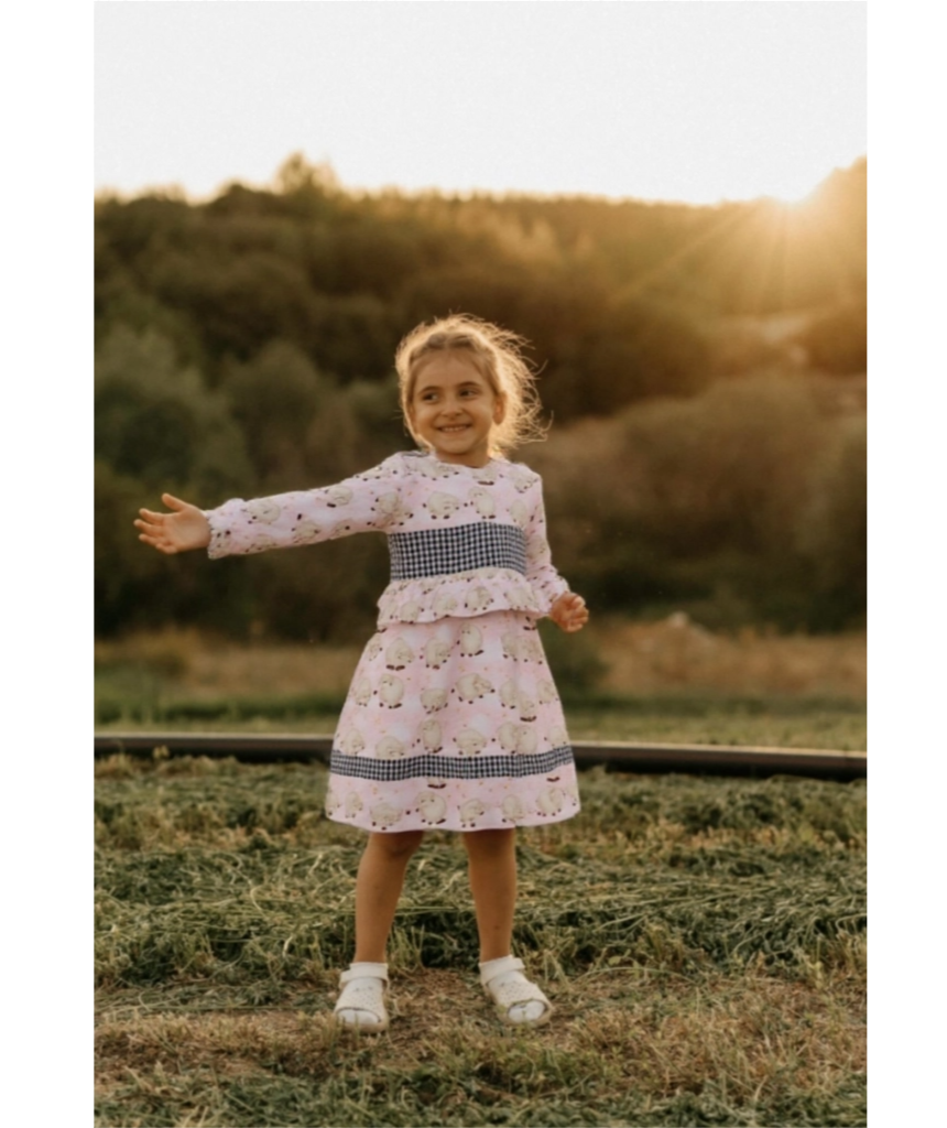 Children's Sheep Print Dress