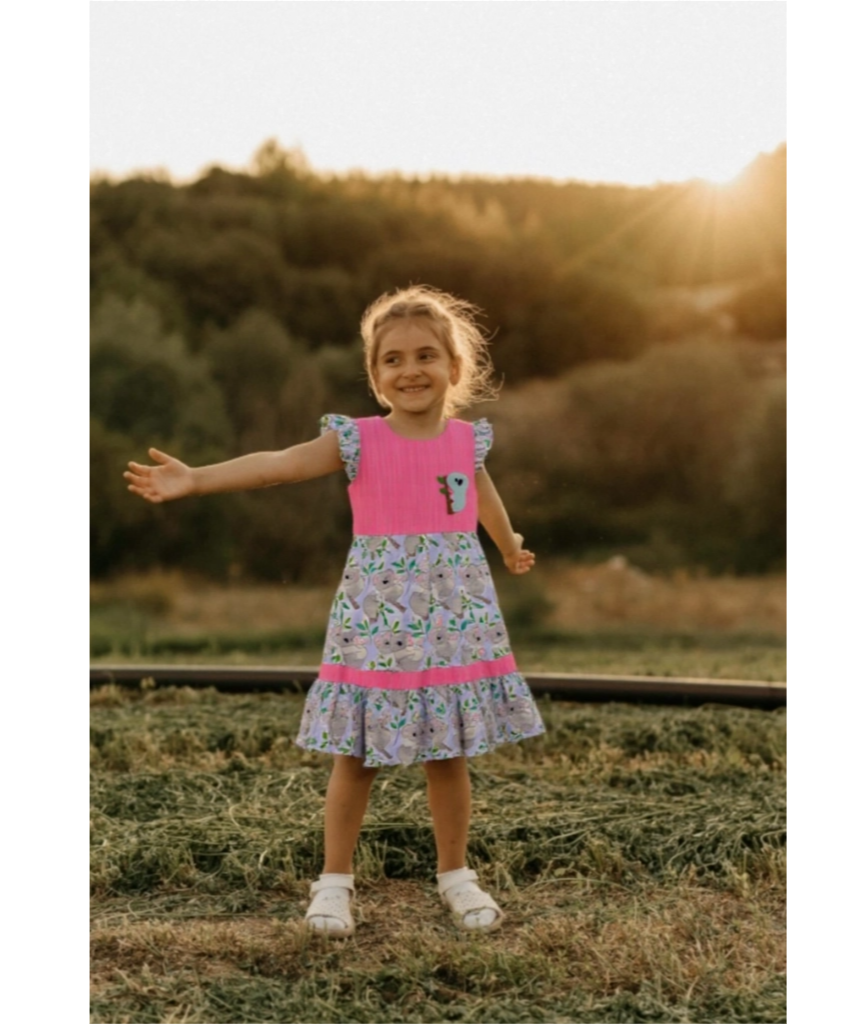 Koala Print Kids Dress
