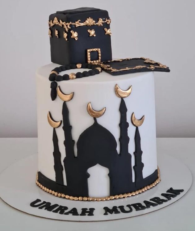 Umrah Mubarak Taart met Islamitisch Design