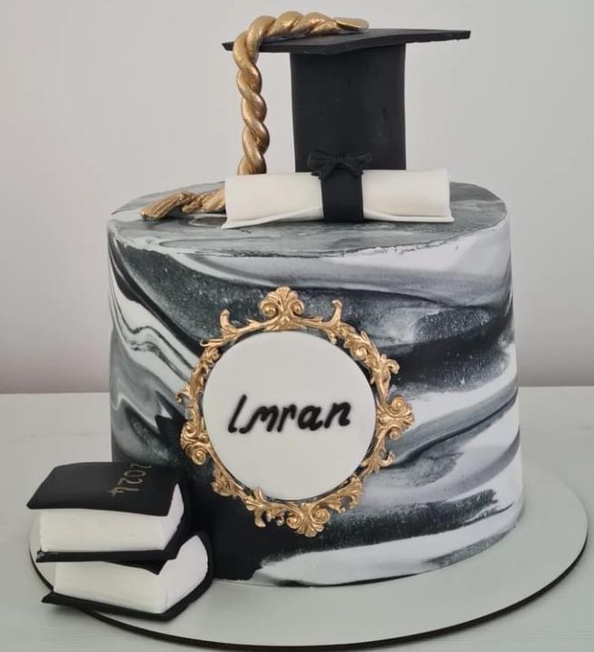 Marmerlook Afstudeertaart
