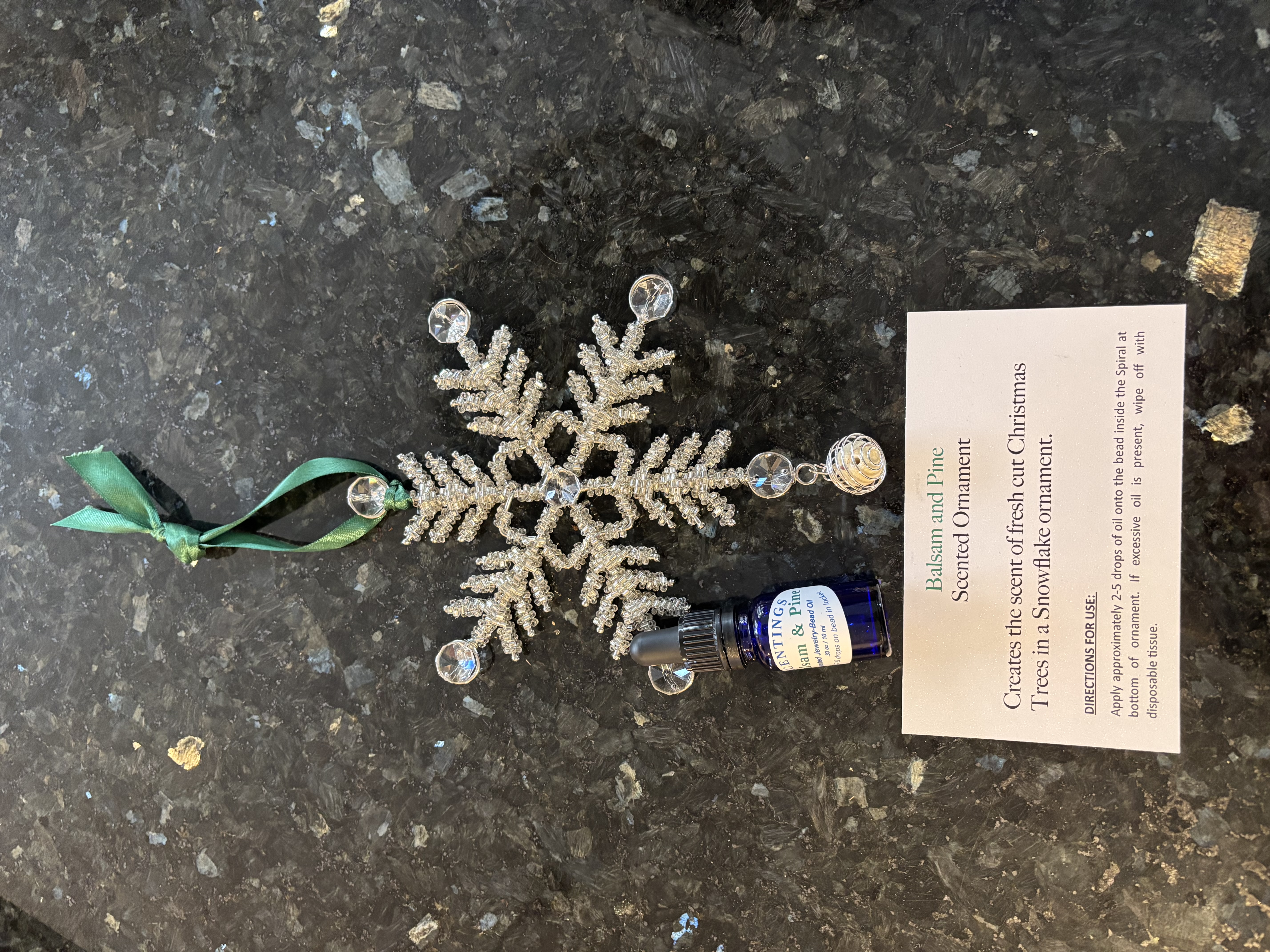 Balsam & Pine Scented Snowflake Ornament