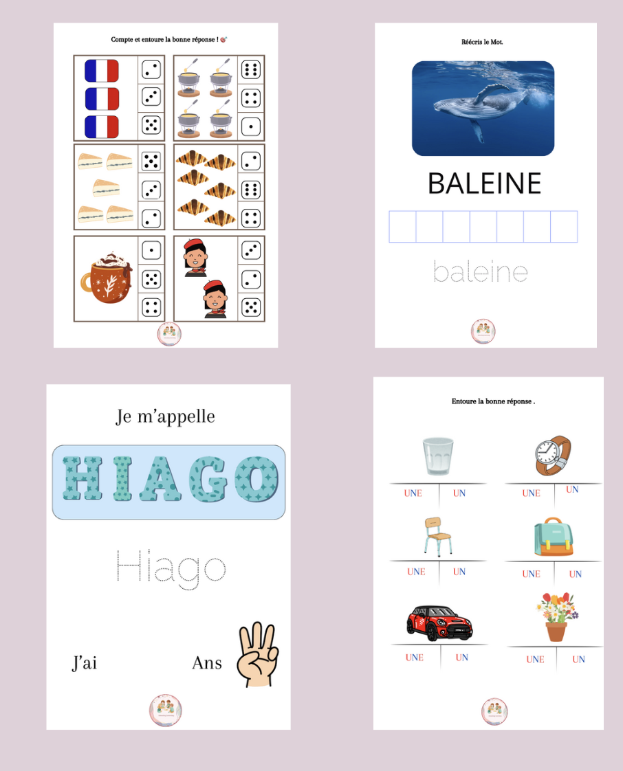 Livret d'activités : mes premiers apprentissages