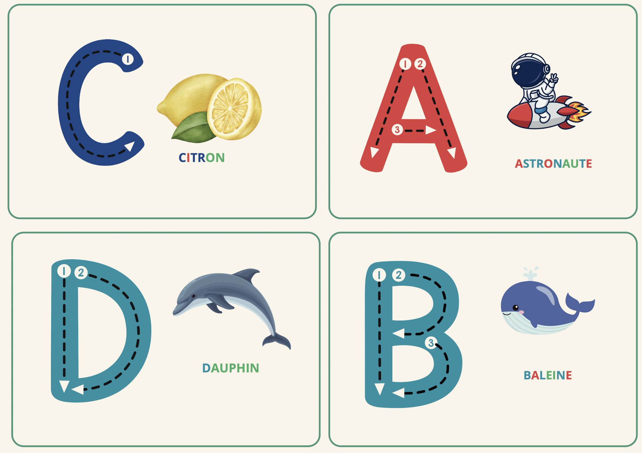 Cartes de lecture PDF