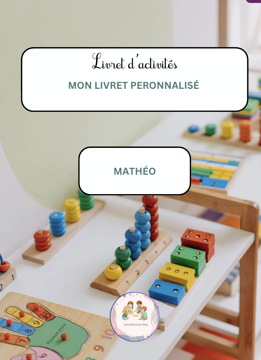 Livret d'activités personnalisé