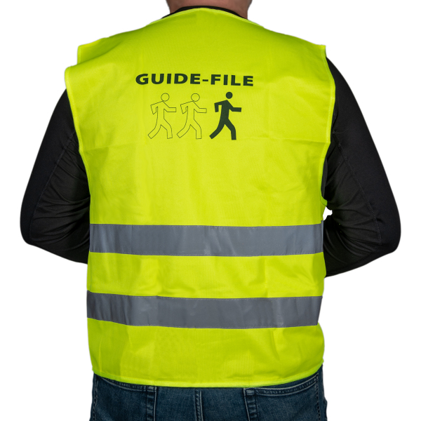 Gilet évacuation incendie guide file et serre file 