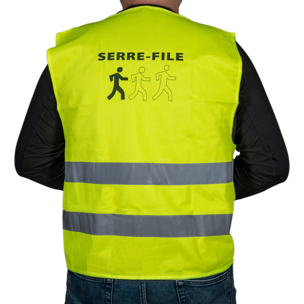Gilet évacuation incendie guide file et serre file 