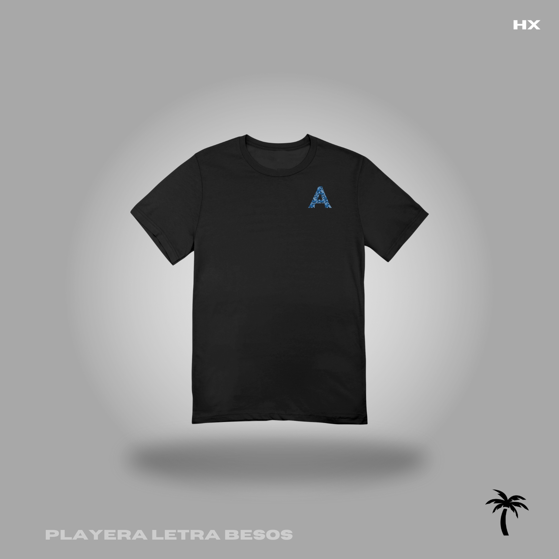 PLAYERA LETRA BESOS(LETRA DE TU ELECCION)